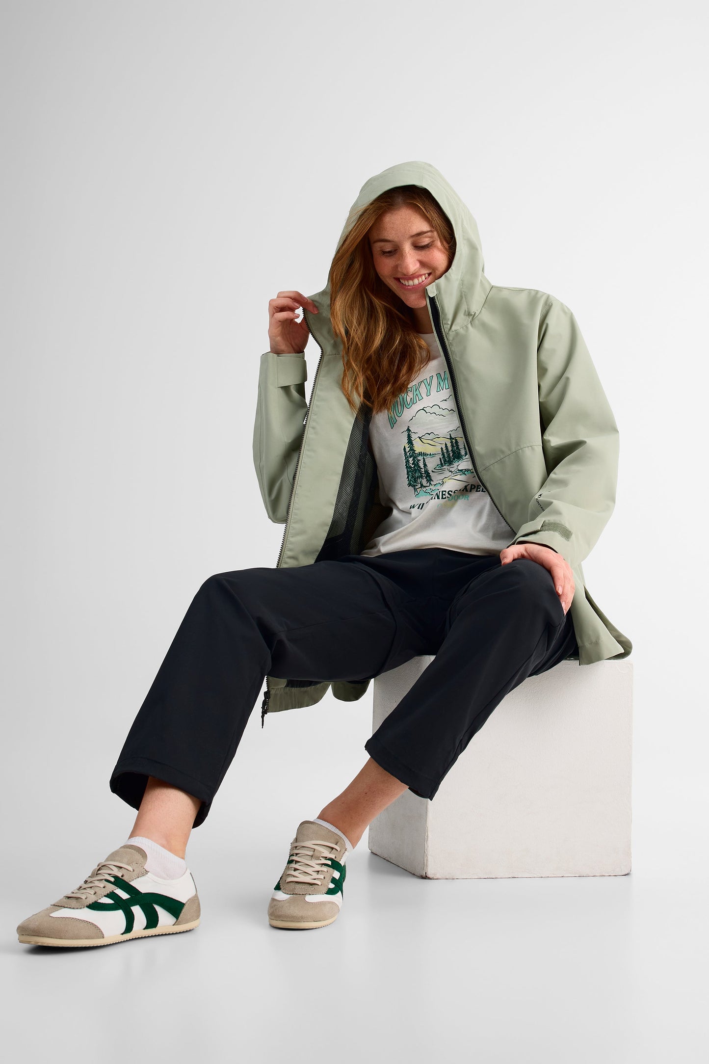 Manteau Hardshell respirant – Femme && KAKI