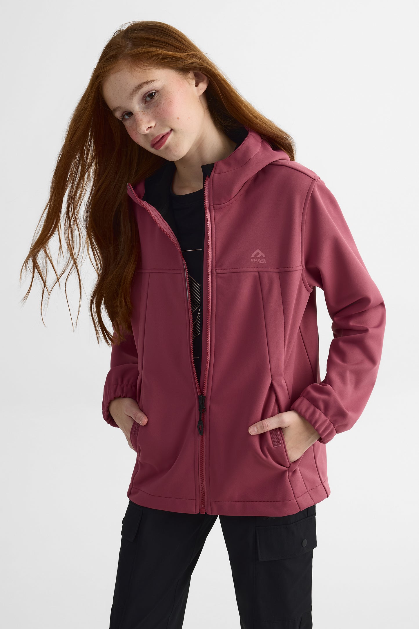 Manteau de printemps imperméable - Ado fille && ROUGE VIN