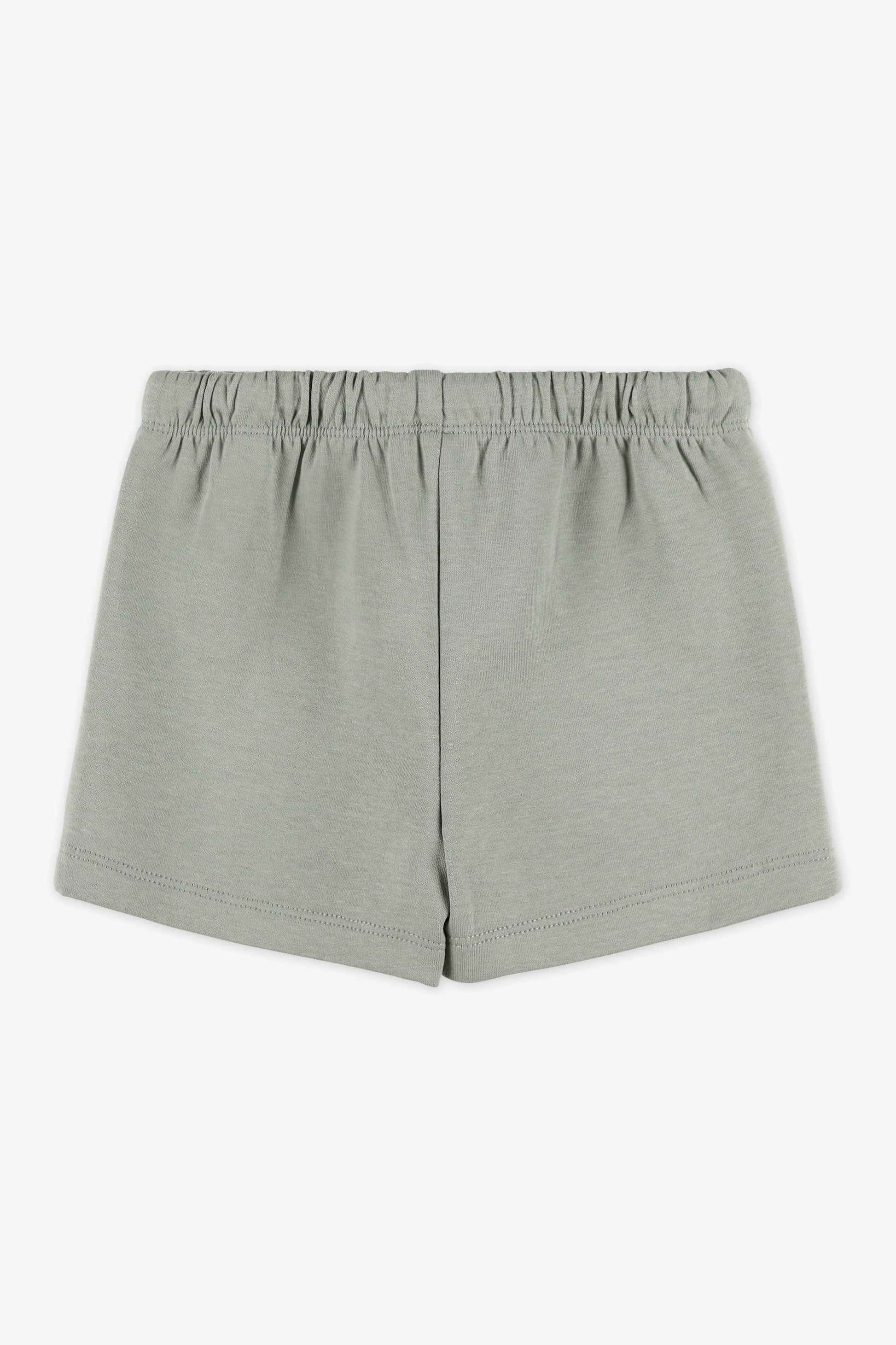 Short taille élastique avec cordon - Bébé fille && KAKI