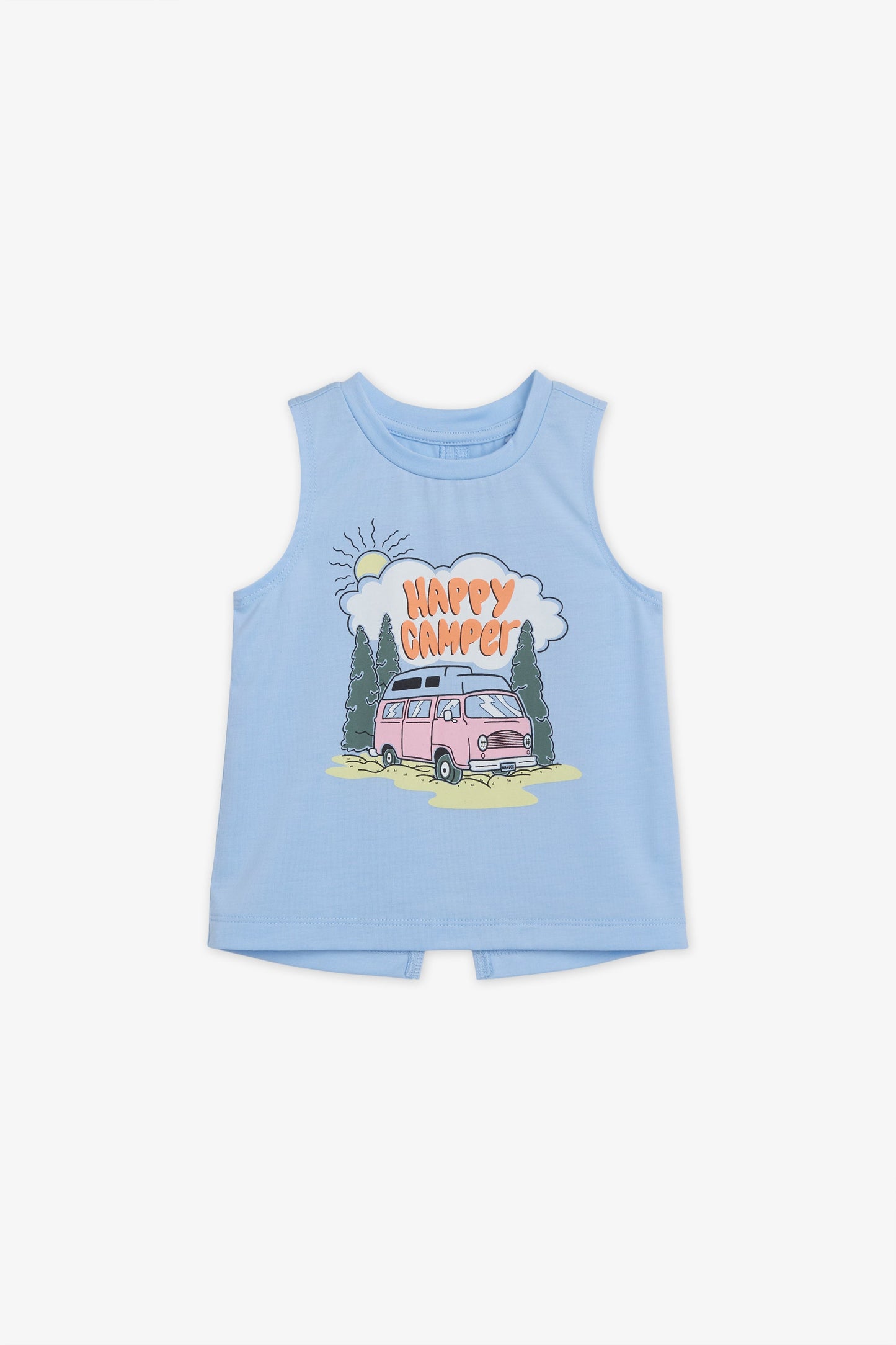 Camisole High & Low col rond - Enfant fille && BLEU