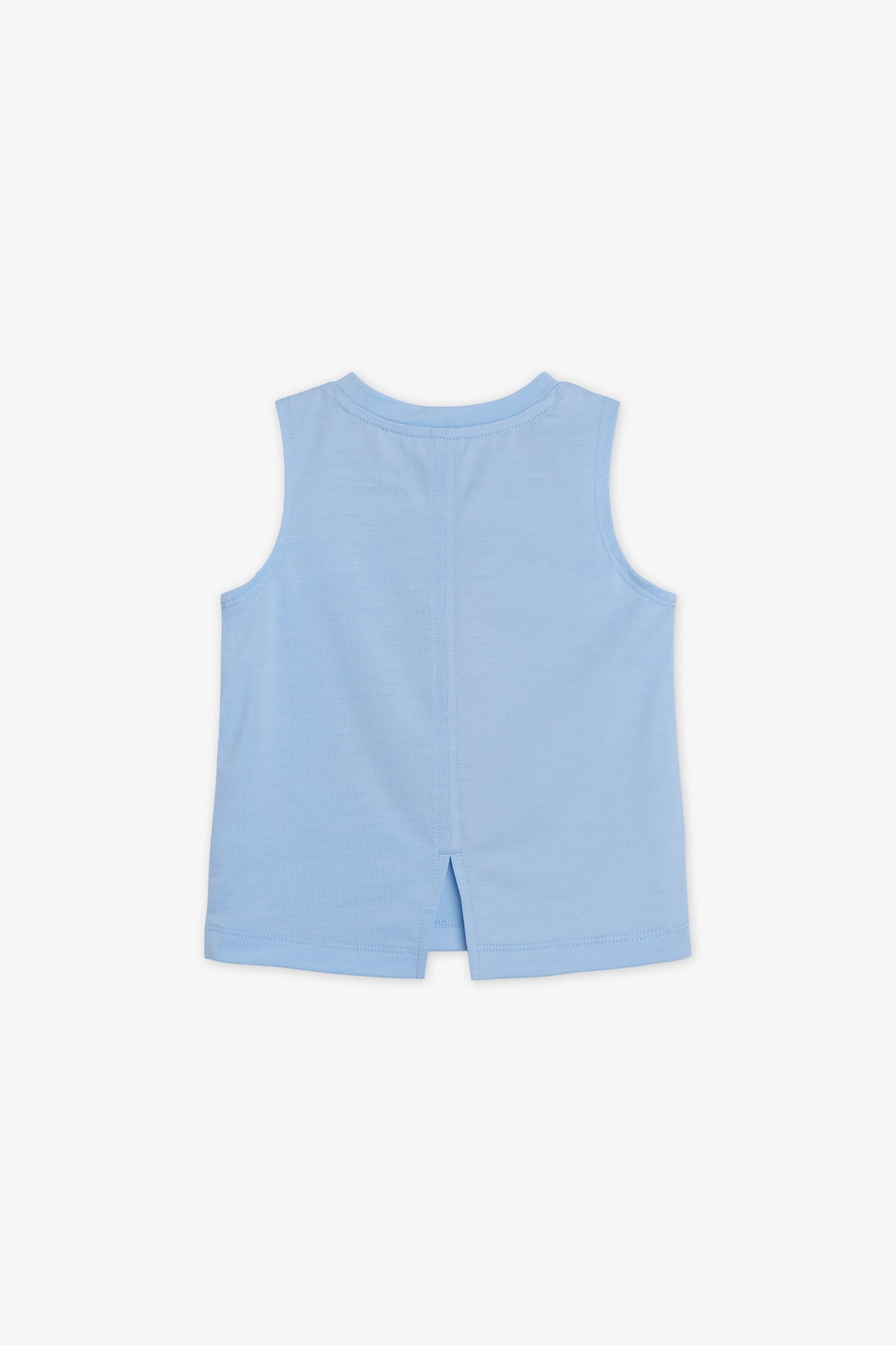Camisole High & Low col rond - Enfant fille && BLEU