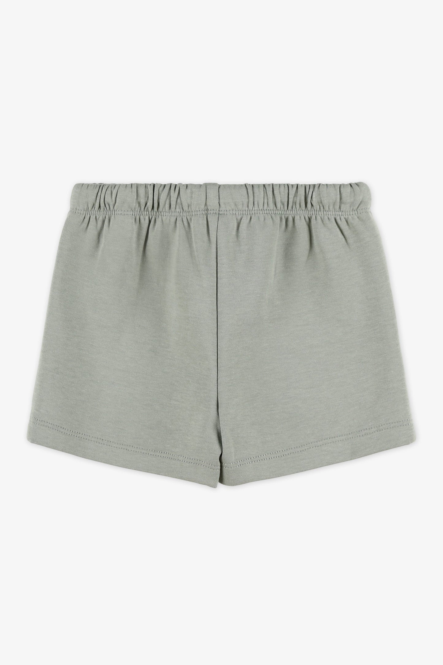 Short taille élastique avec cordon - Bébé fille && KAKI