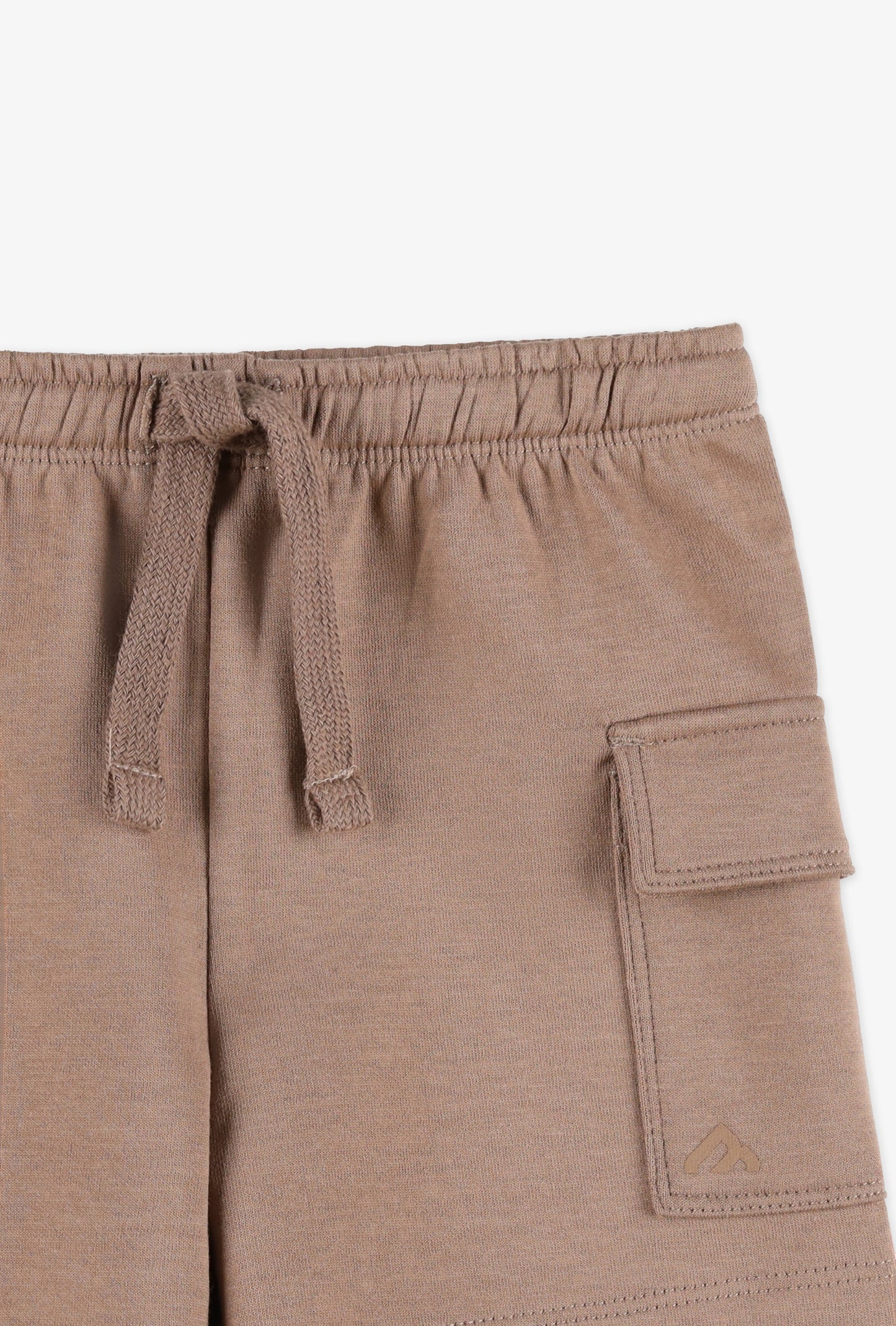 Short taille élastique avec cordon - Bébé garçon && BRUN