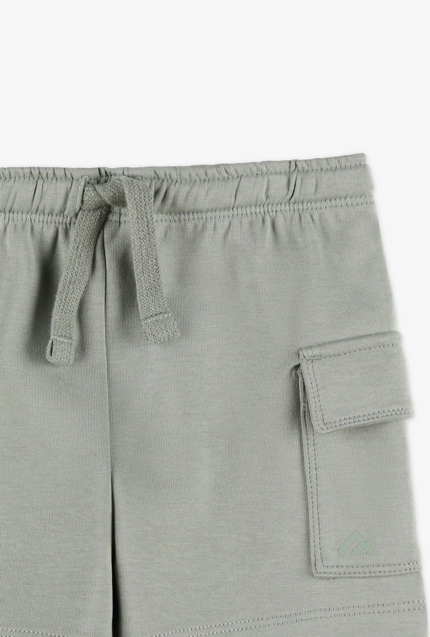 Short taille élastique avec cordon - Bébé garçon && KAKI