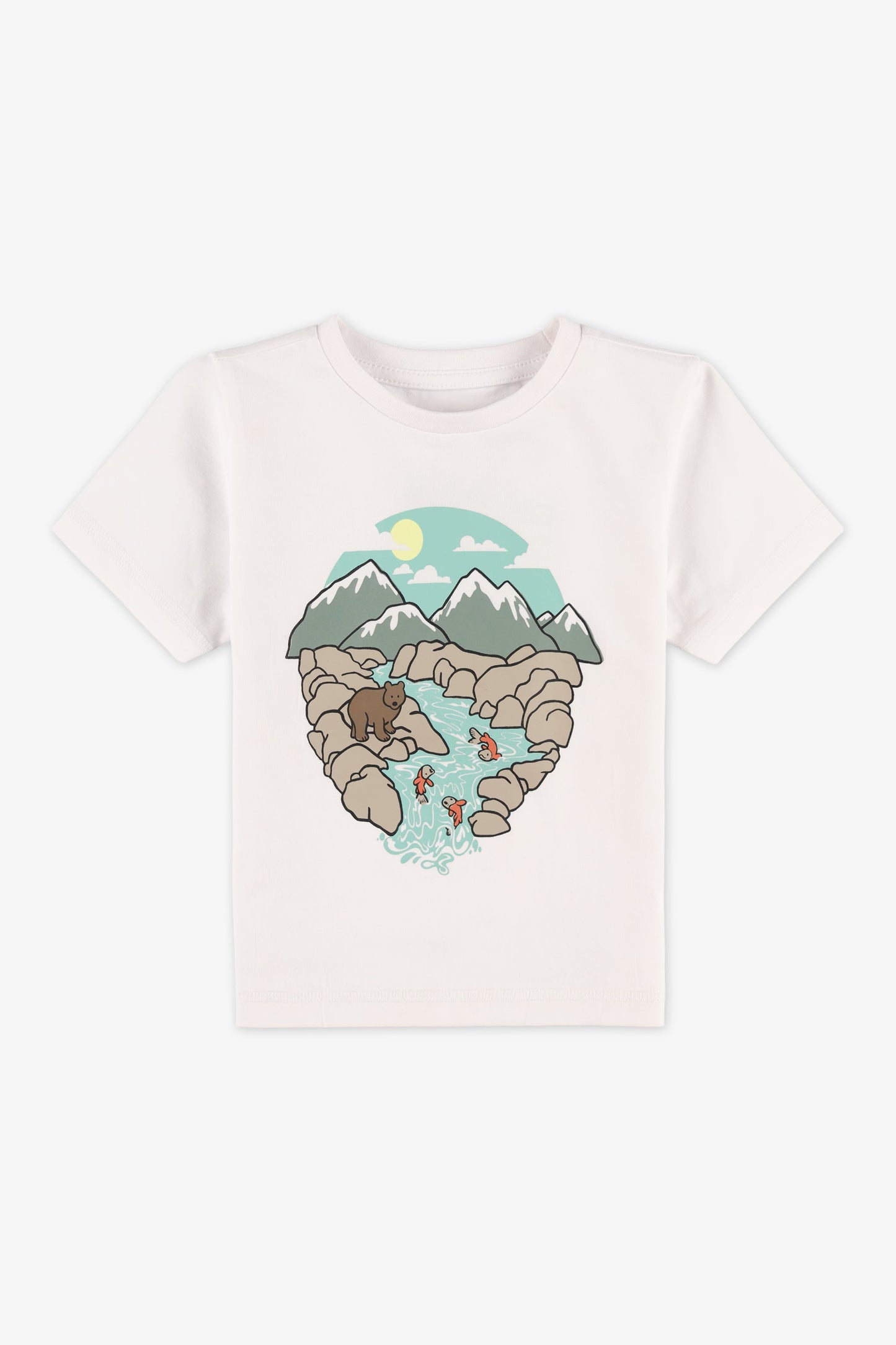 Chandail M/courtes col rond – Bébé garçon && BLANC