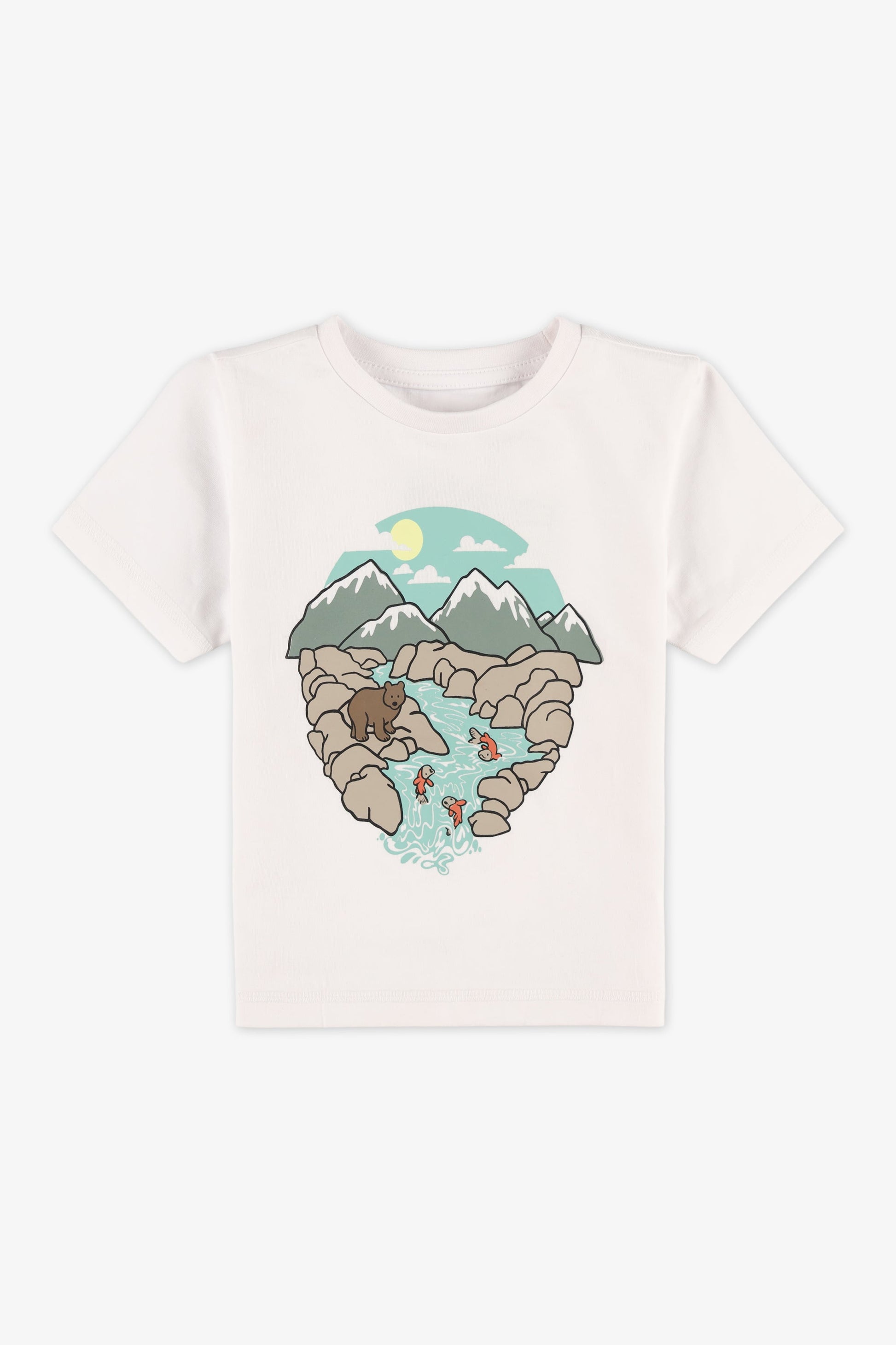 Chandail M/courtes col rond – Bébé garçon && BLANC