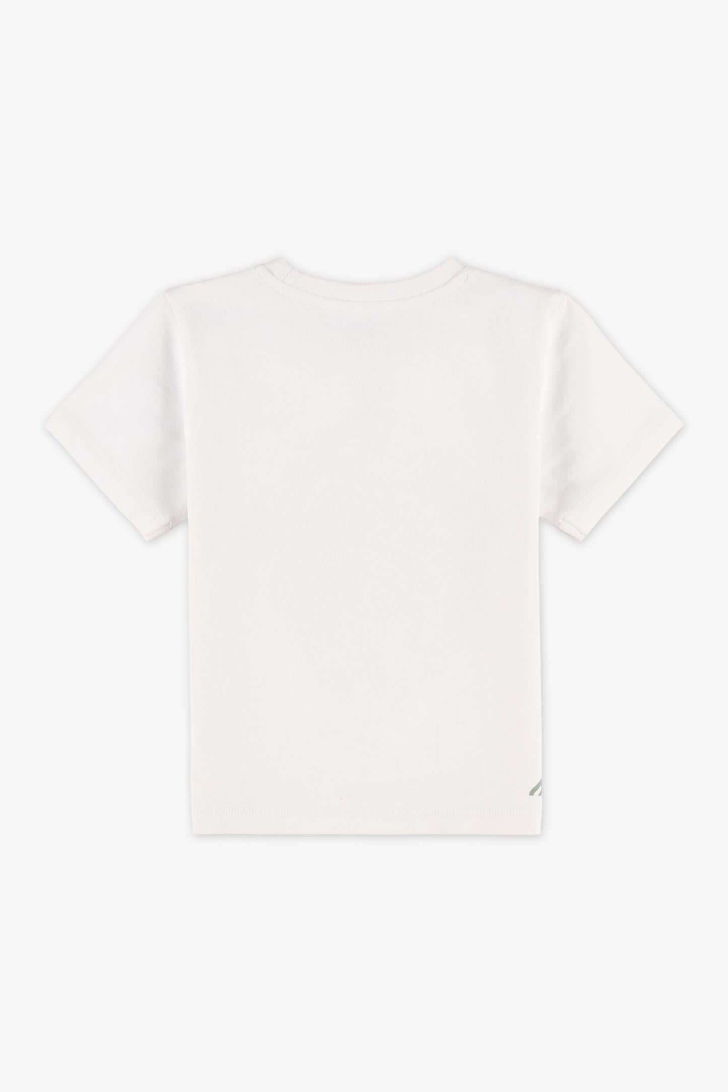 Chandail M/courtes col rond – Bébé garçon && BLANC