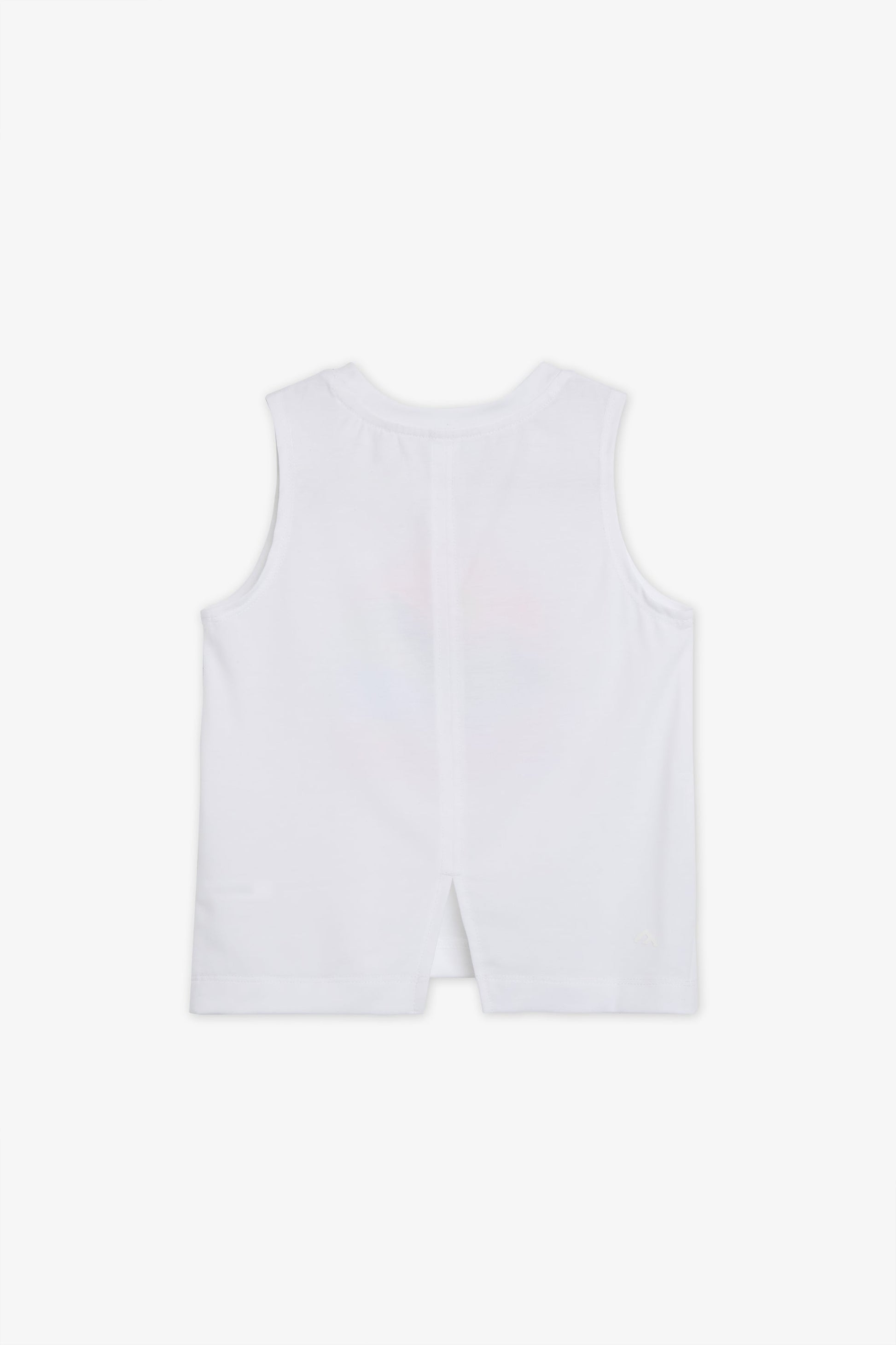 Camisole col rond graphique en Tencel - Bébé garçon && BLANC