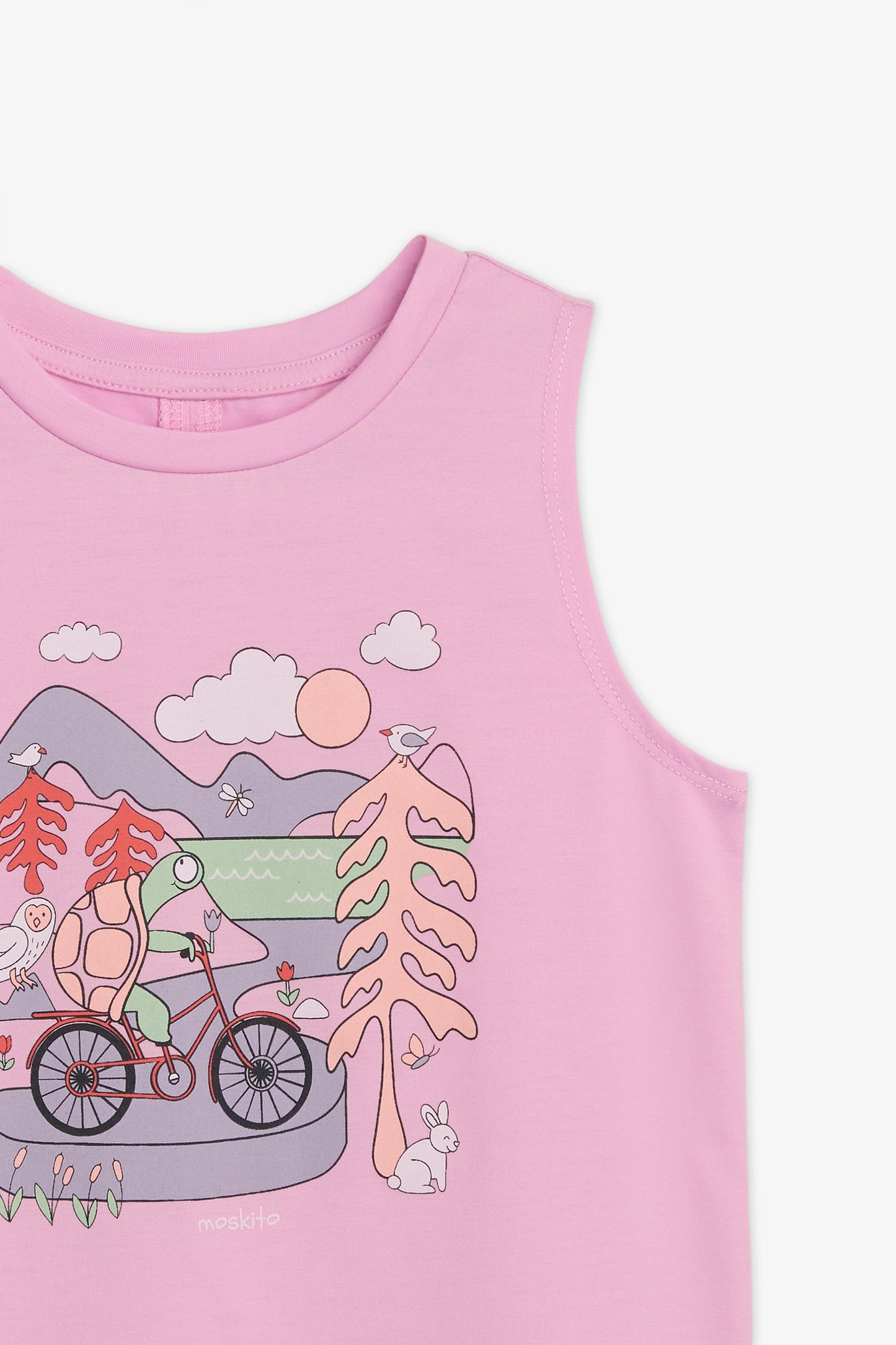 Camisole col rond graphique en Tencel - Bébé garçon && ROSE