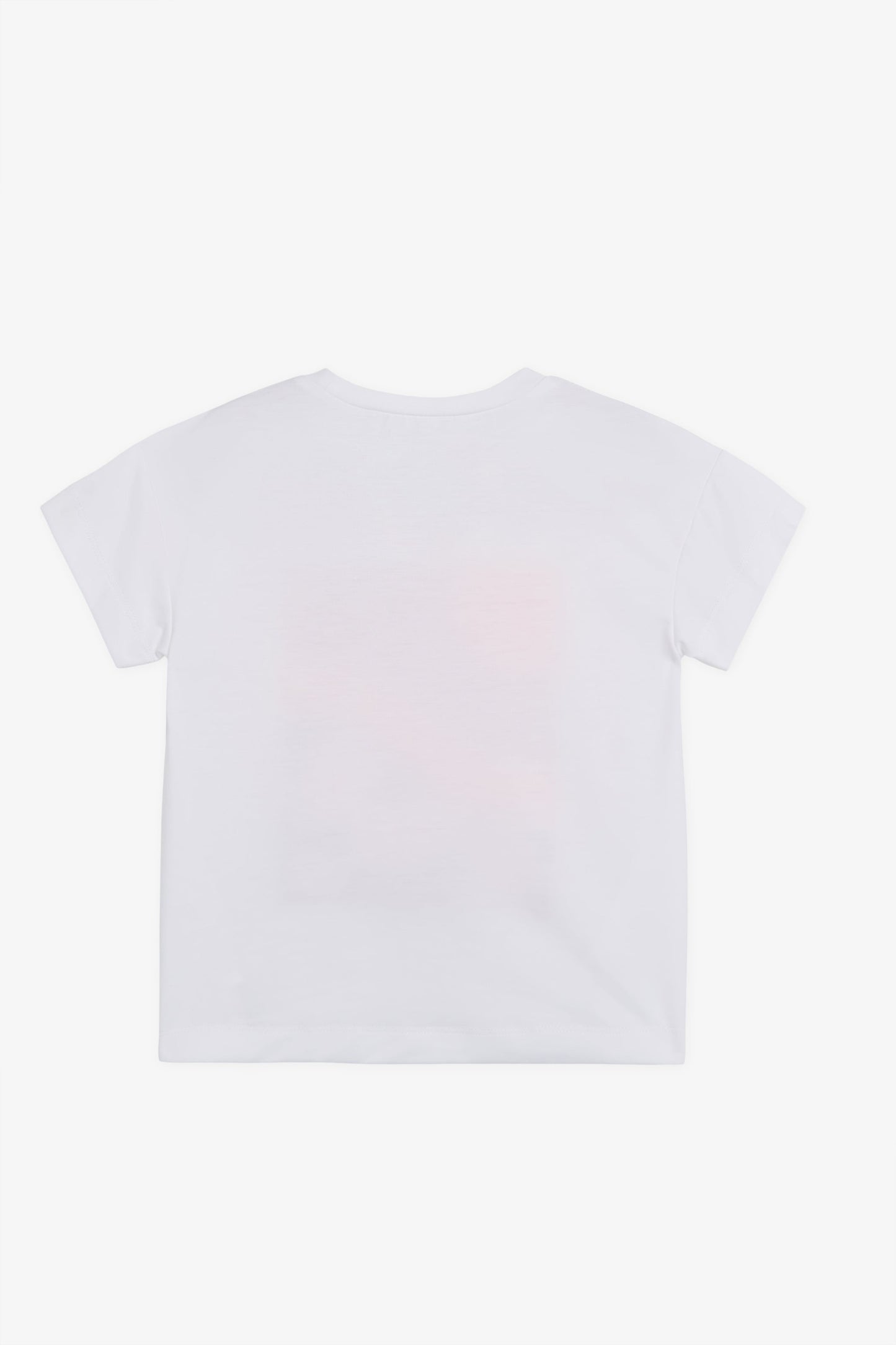 Chandail M/courtes graphique col rond - Enfant fille && BLANC