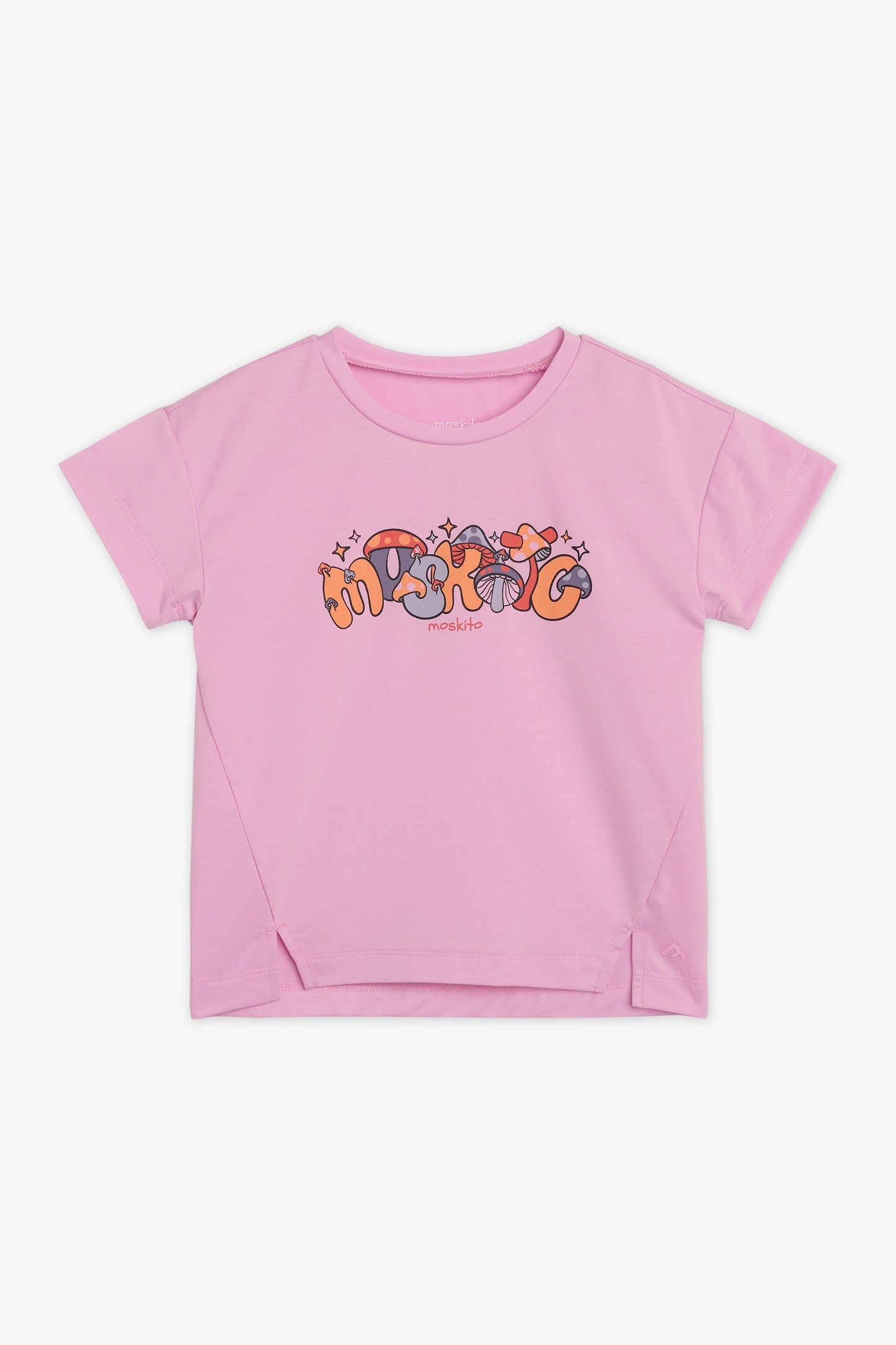 Chandail M/courtes graphique col rond - Enfant fille && ROSE