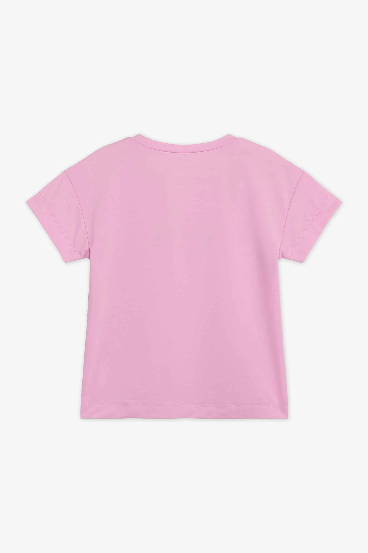 Chandail M/courtes graphique col rond - Enfant fille && ROSE