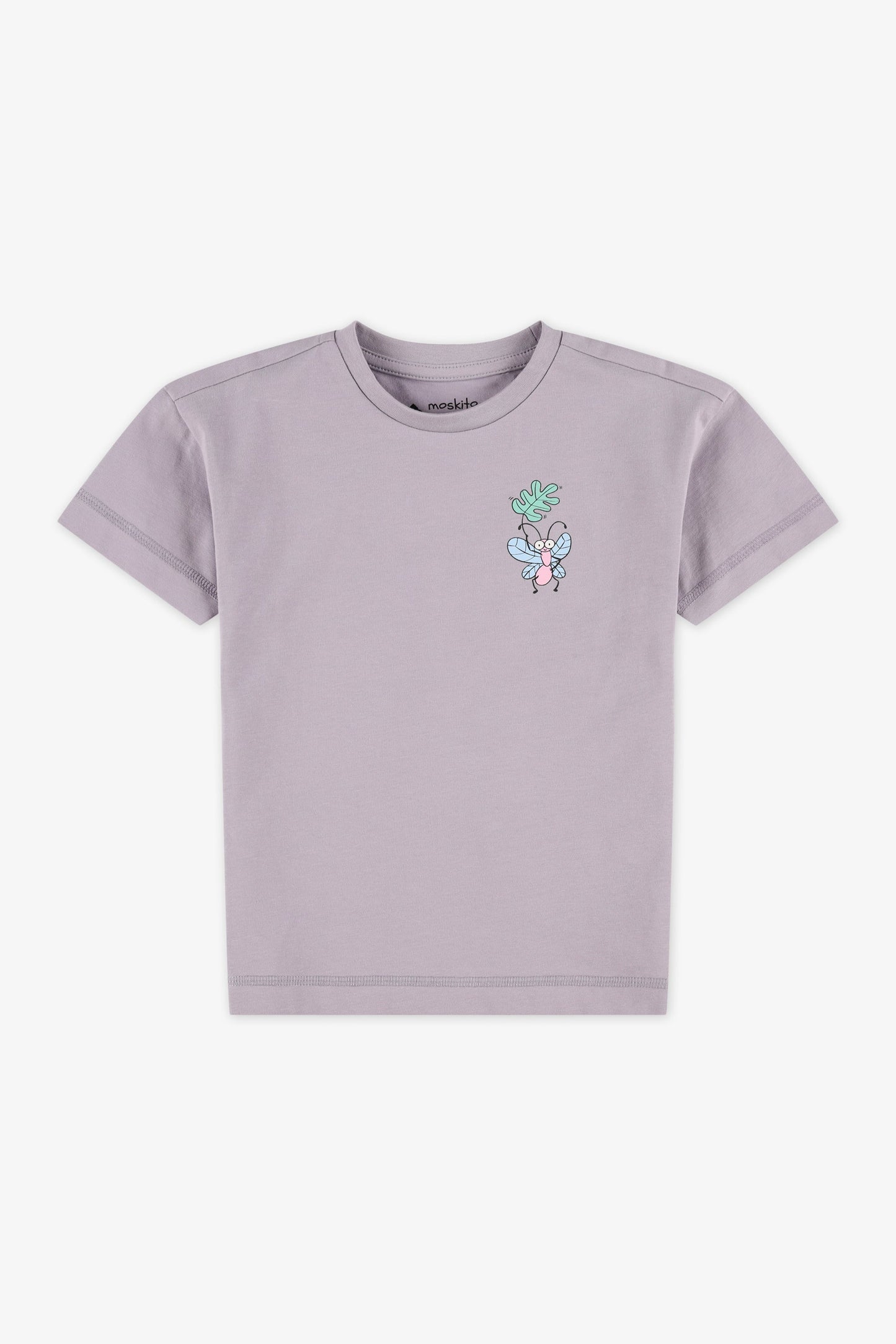 Chandail M/courtes uni avec imprimé - Bébé fille && MAUVE