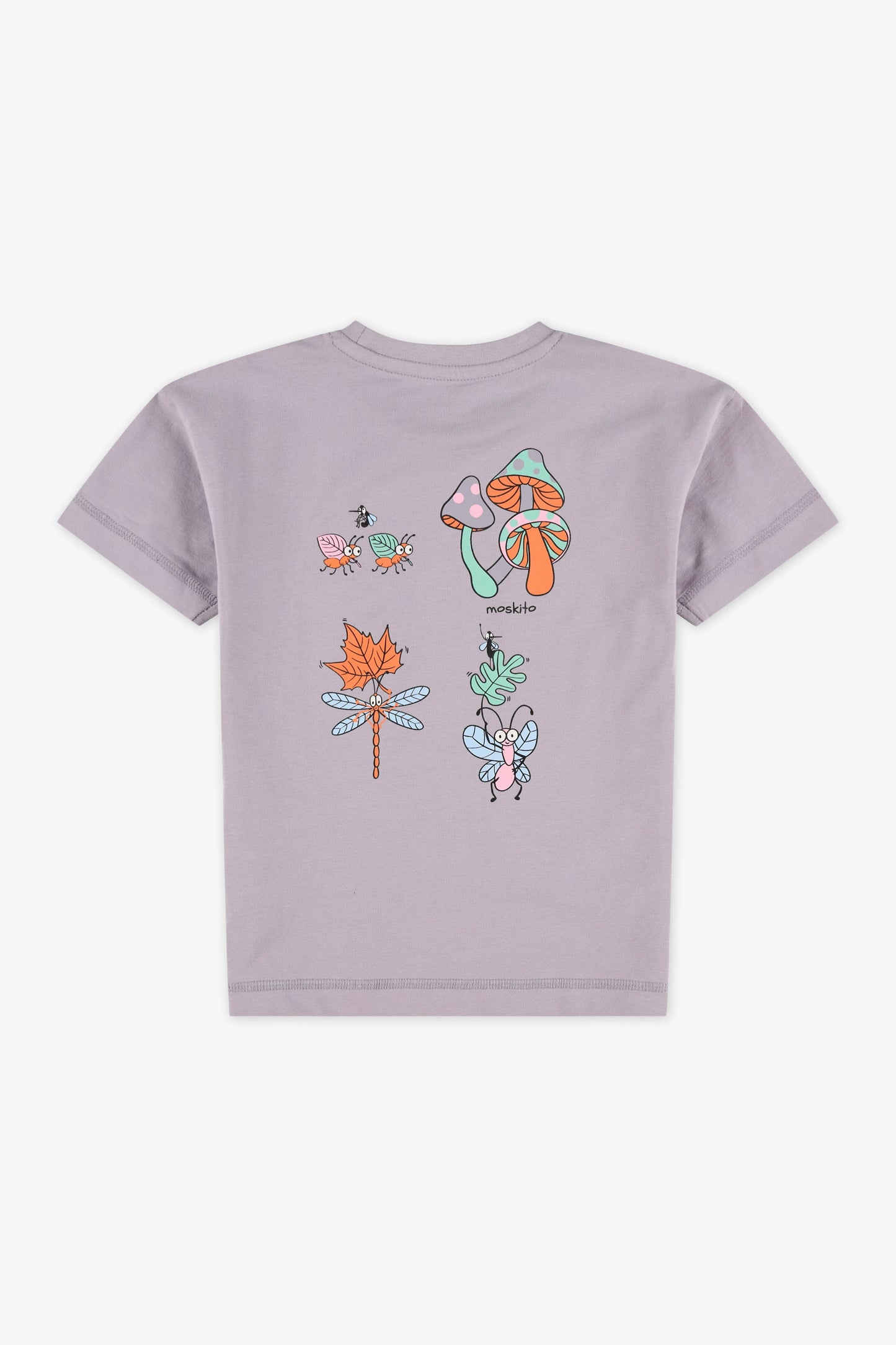 Chandail M/courtes uni avec imprimé - Bébé fille && MAUVE