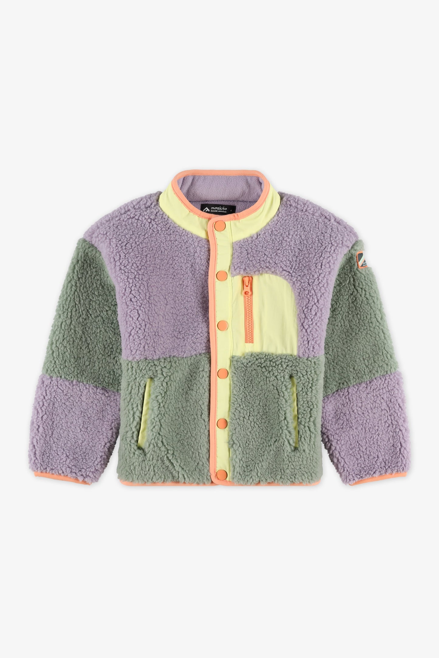 Veste ouatée color block - Enfant fille && MAUVE