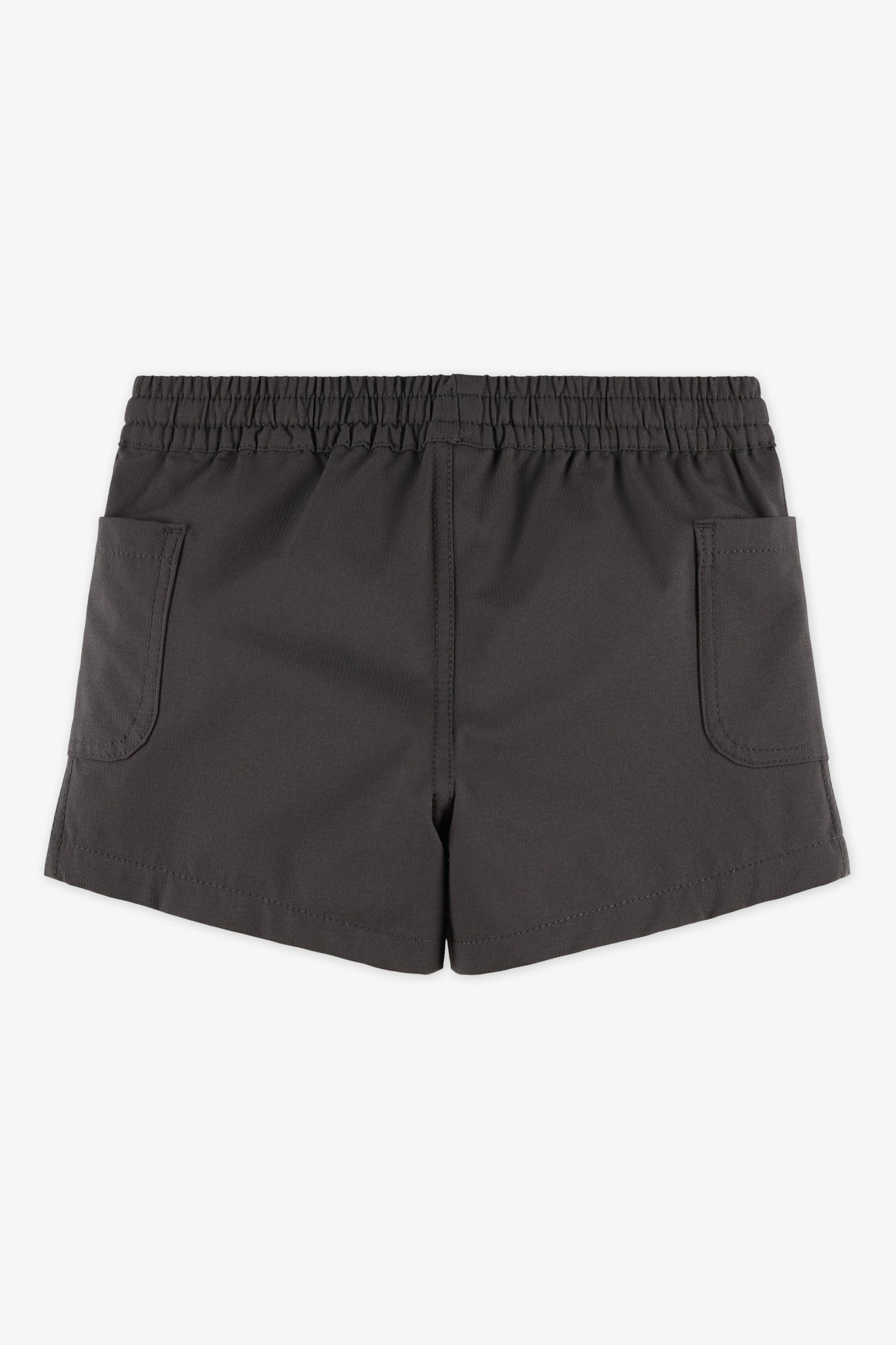 Short cargo élastique avec poches - Enfant fille && CHARBON