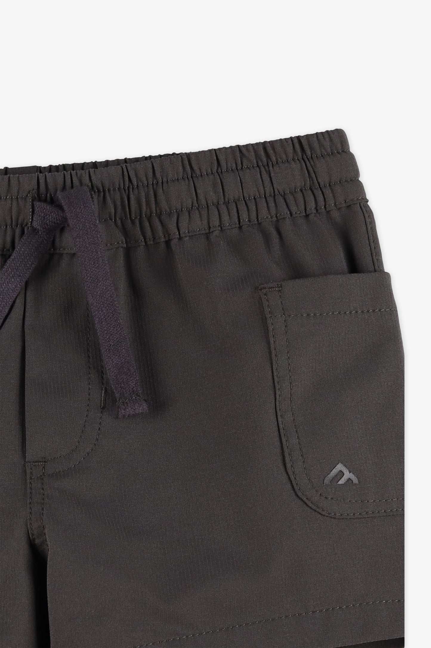 Short cargo élastique avec poches - Enfant fille && CHARBON