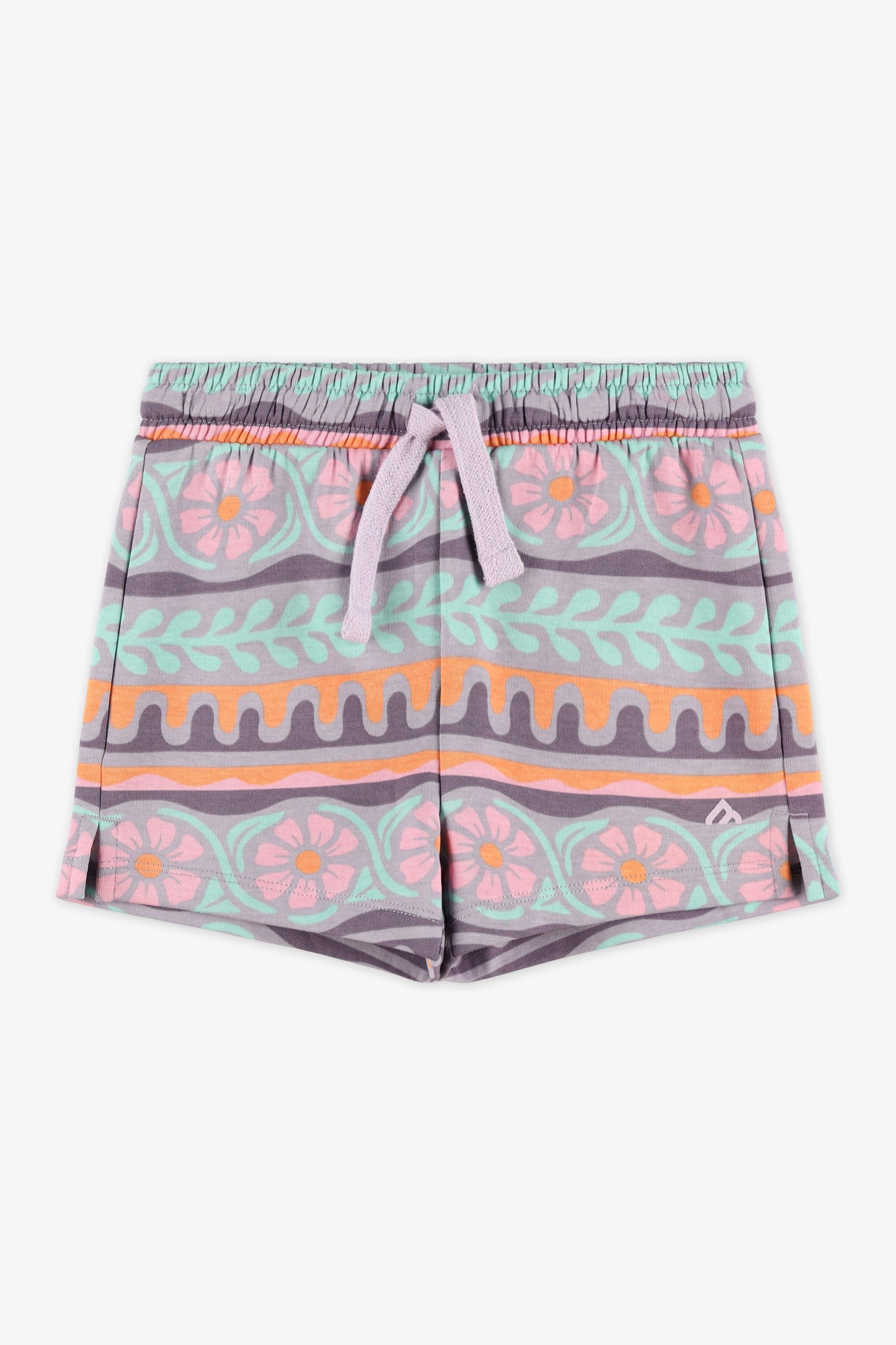 Short élastique à la taille - Enfant fille && ROSE MULTI