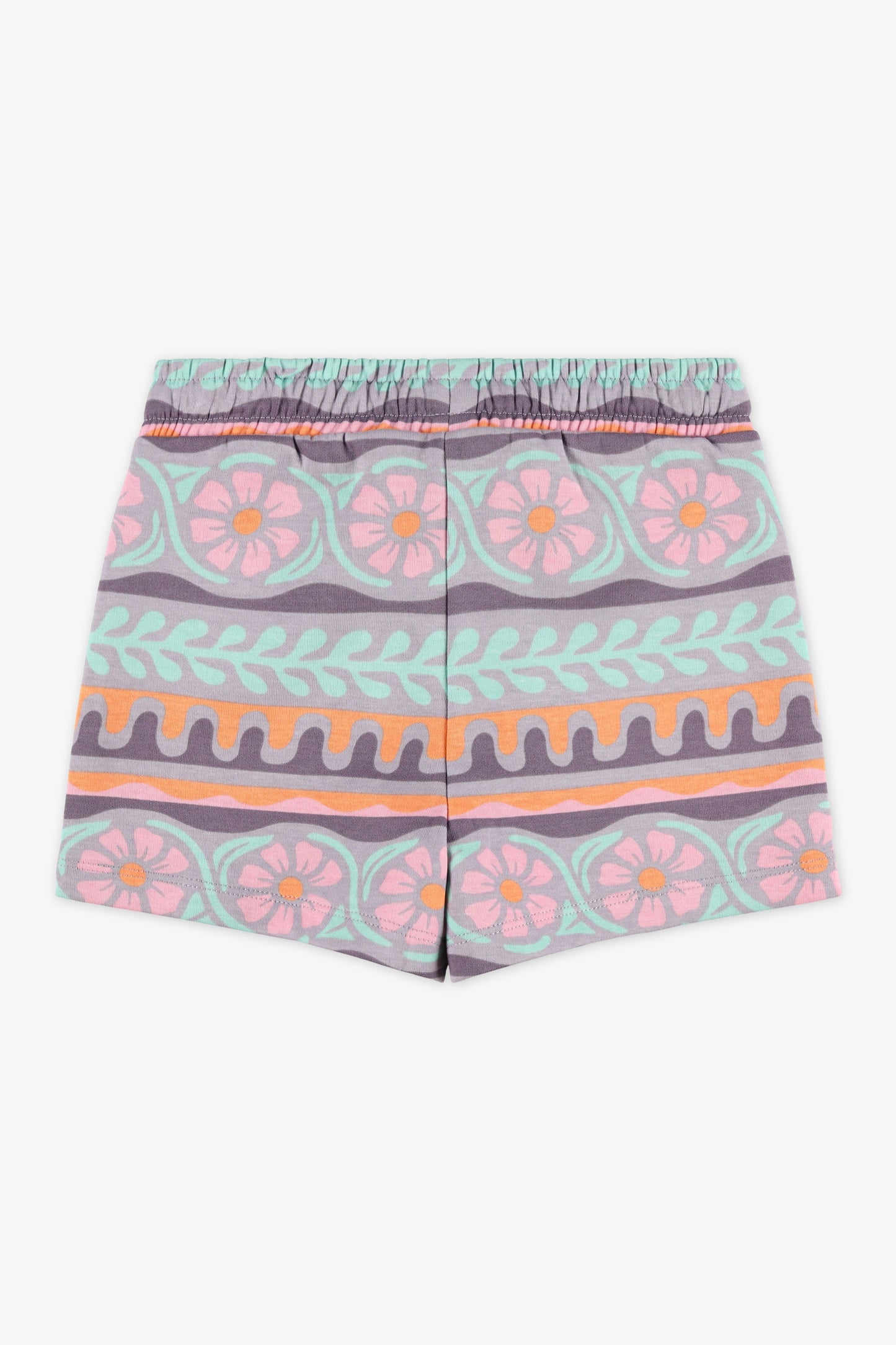 Short élastique à la taille - Enfant fille && ROSE MULTI