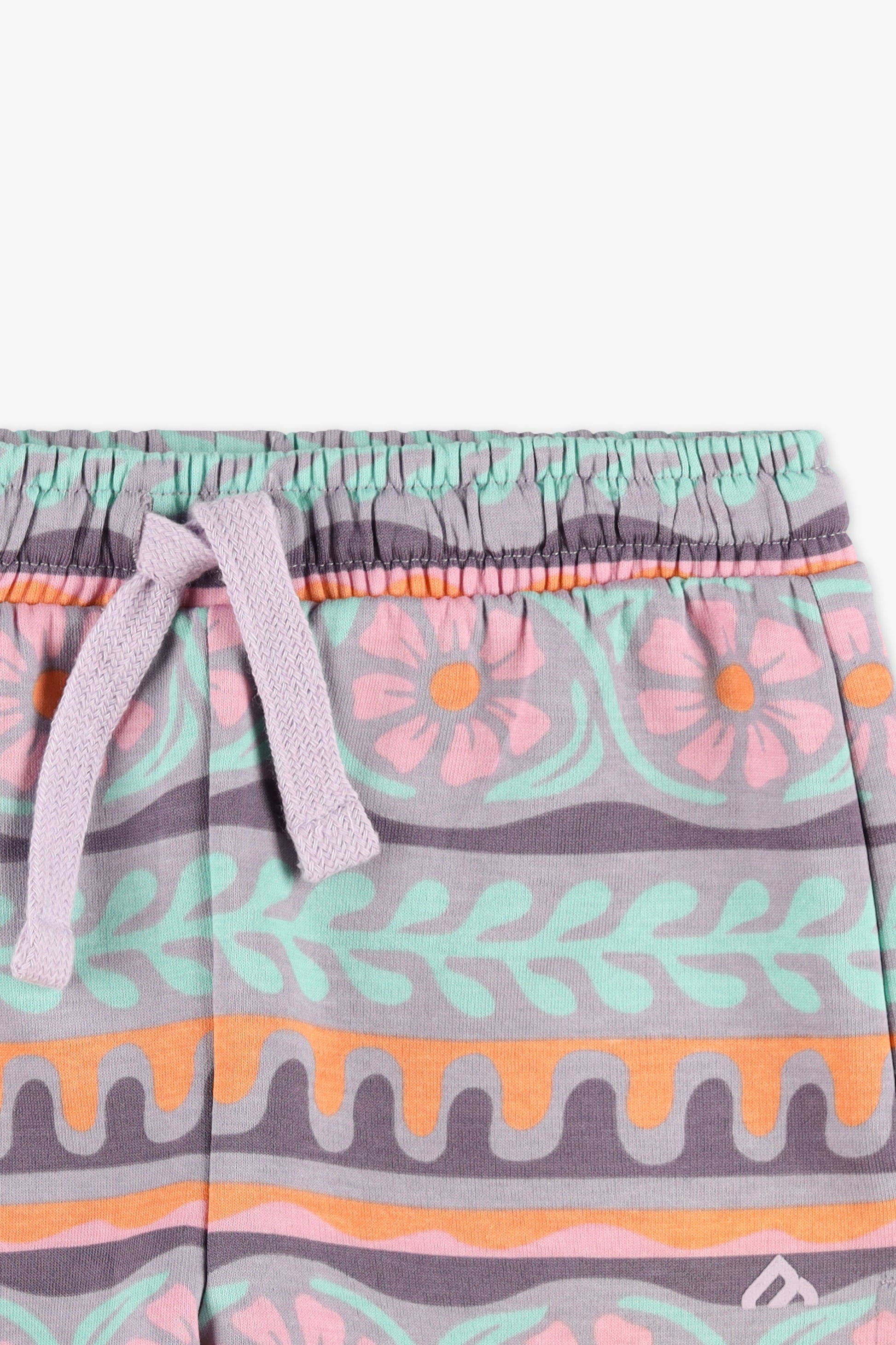 Short élastique à la taille - Enfant fille && ROSE MULTI