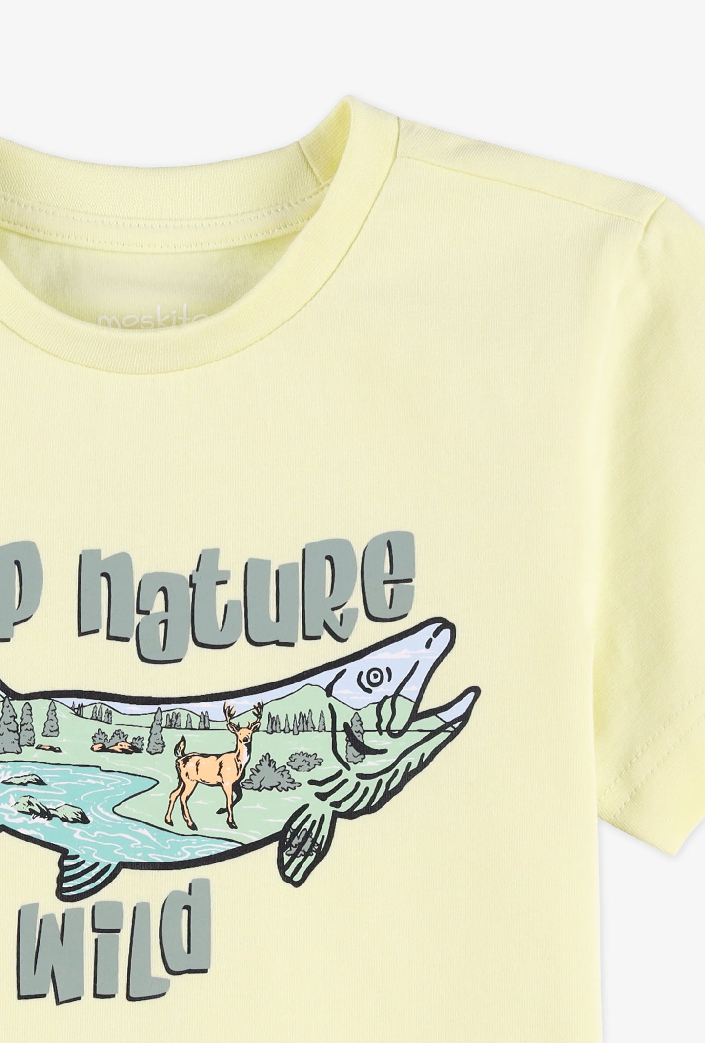 T-shirt coloré en coton - Enfant garçon && VERT LIME
