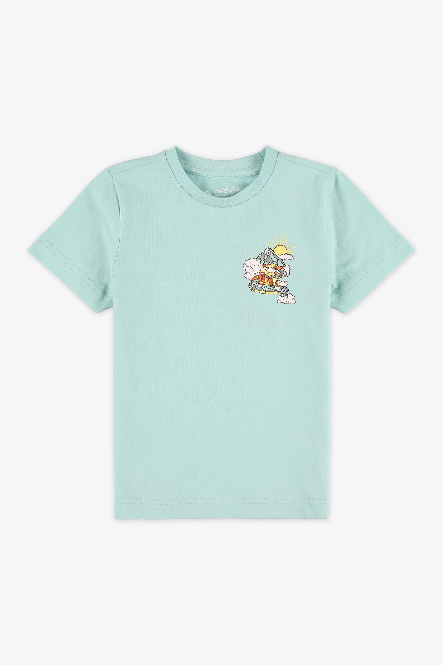 T-shirt coloré en coton - Enfant garçon && AQUA