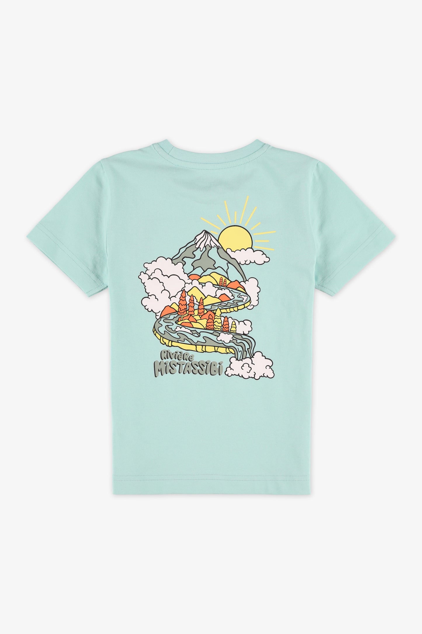 T-shirt coloré en coton - Enfant garçon && AQUA