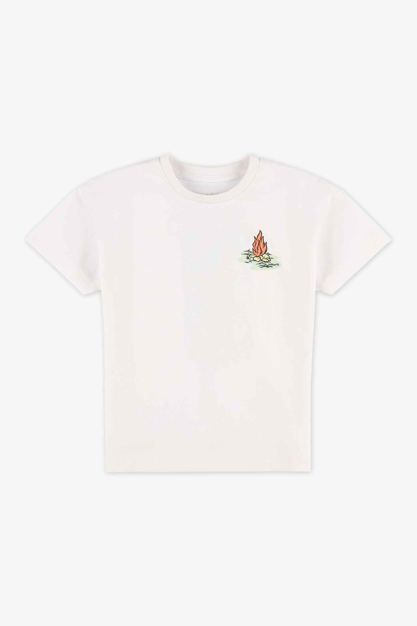 Chandail M/courtes col rond imprimé - Enfant garçon && BLANC
