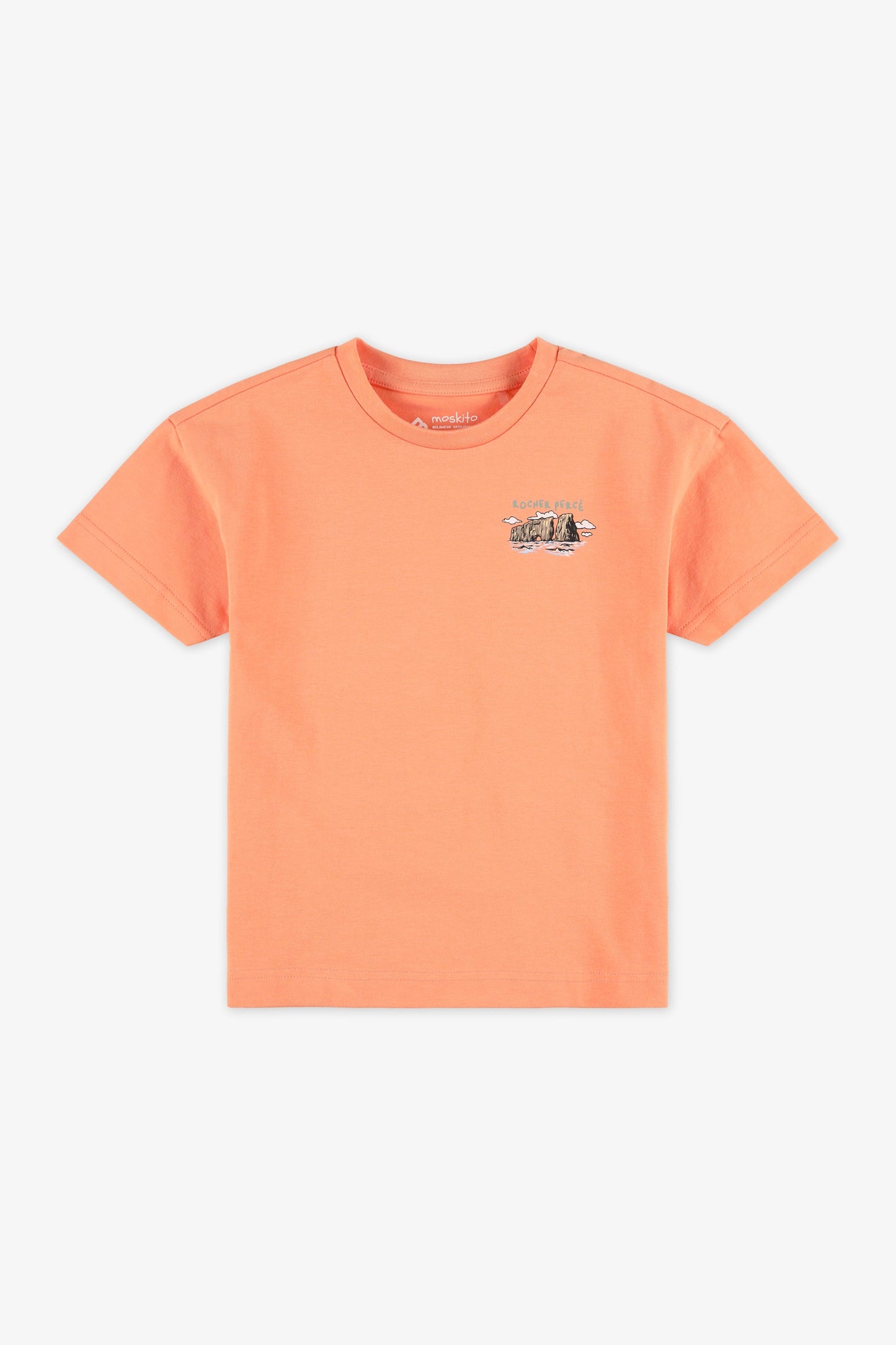 Chandail M/courtes col rond imprimé - Enfant garçon && ORANGE
