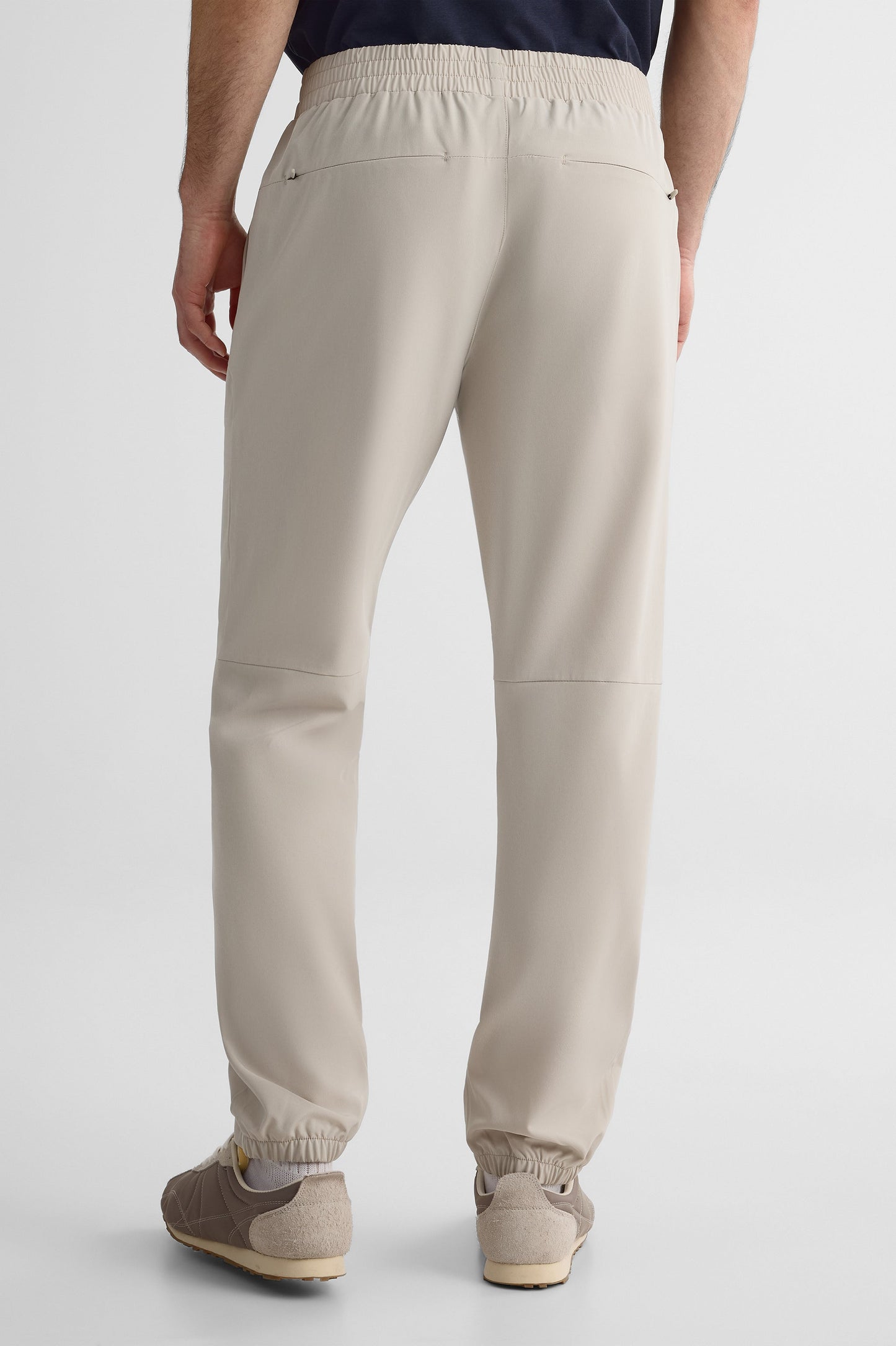 Pantalon pull-on élastique - Homme && TAUPE