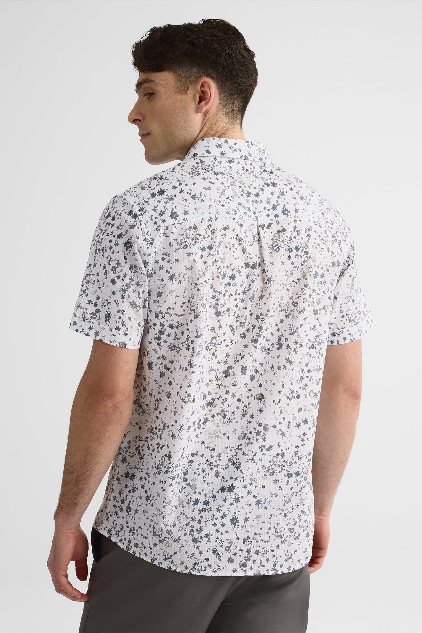 Chemise à manches courtes - Homme && BLANC MULTI