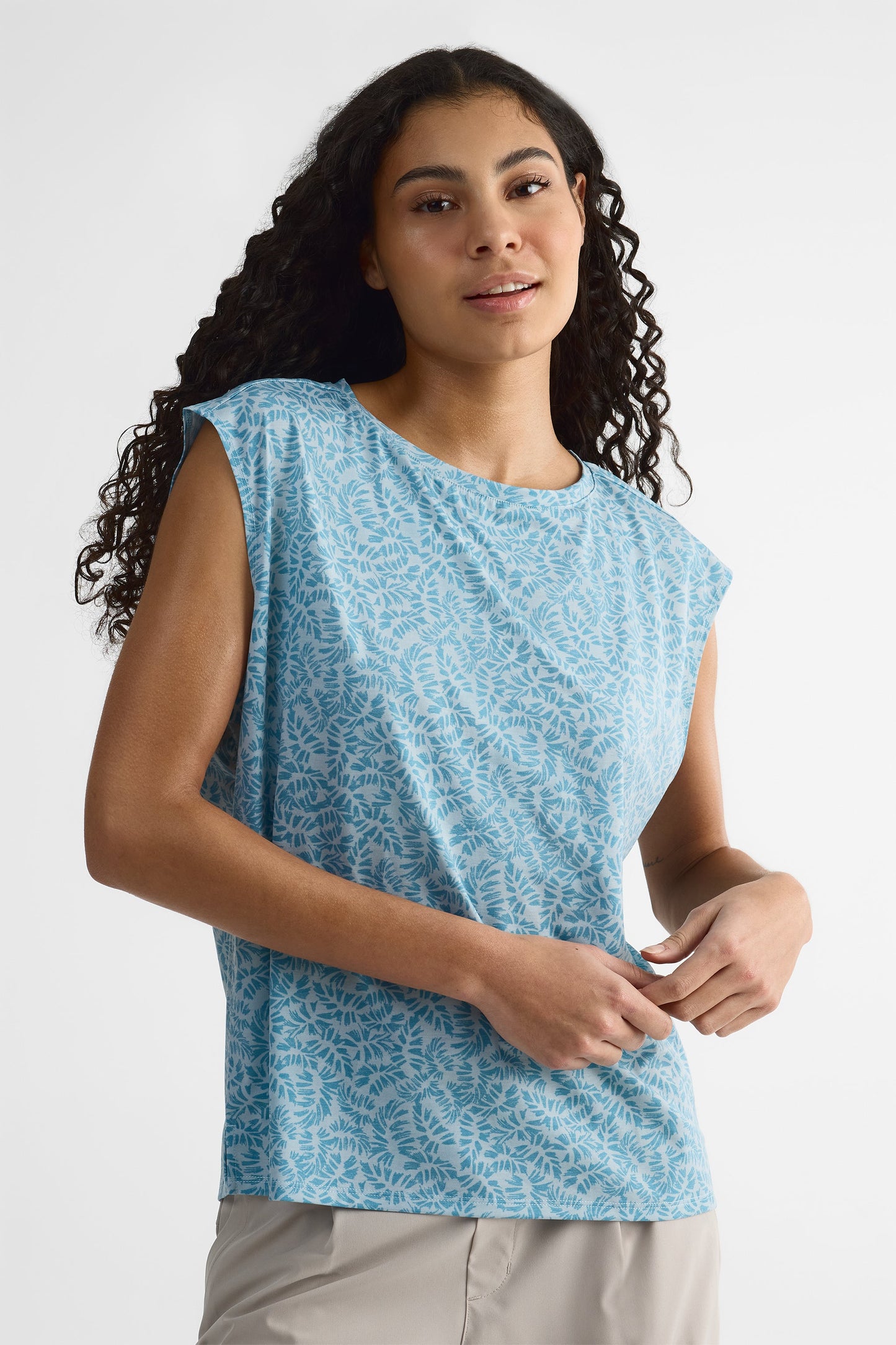 Camisole col bateau en Tencel - Femme && SARCELLE/MULTI