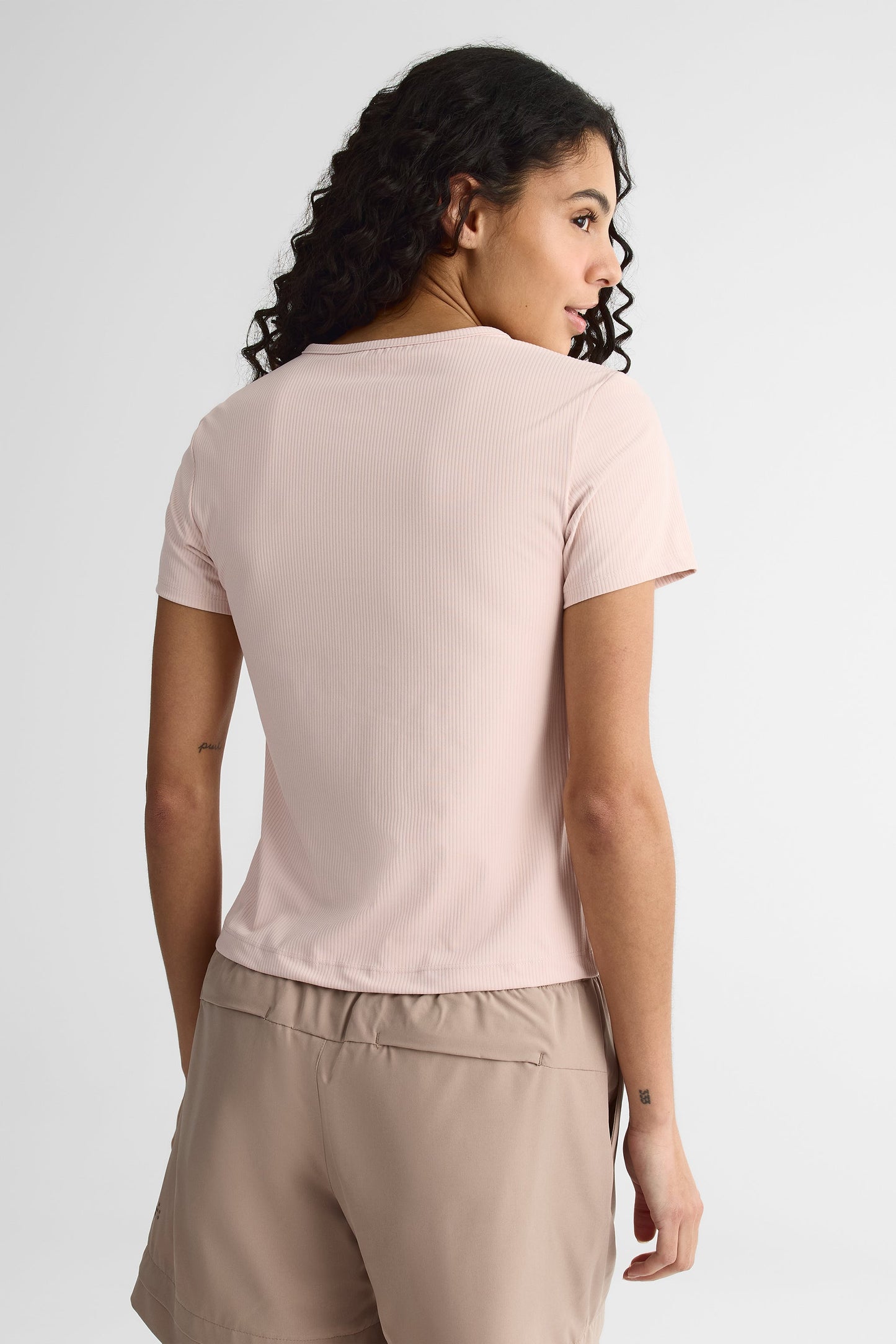 Chandail à manches courtes col rond - Femme && ROSE