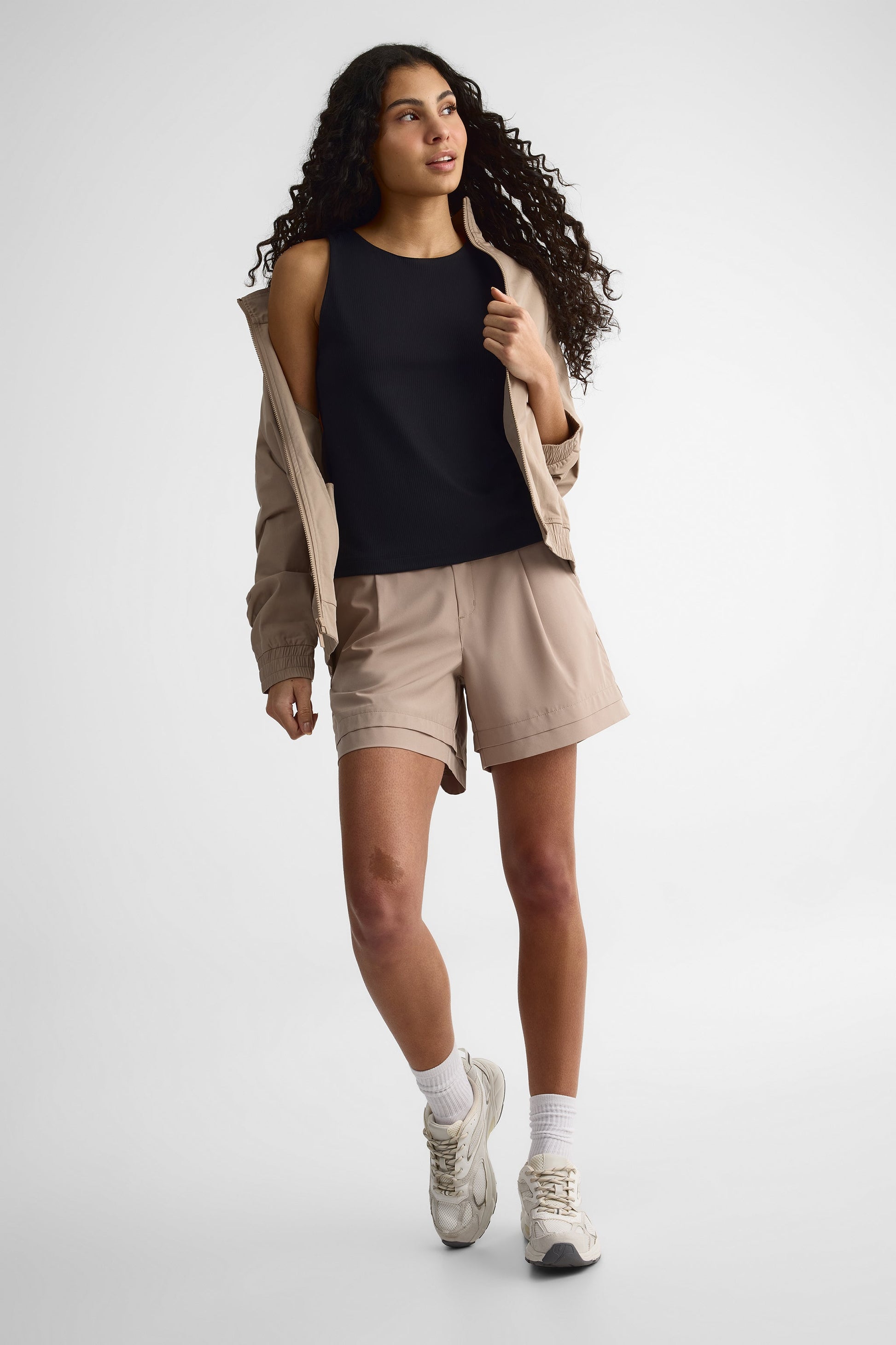 Camisole col rond ajustée - Femme && NOIR