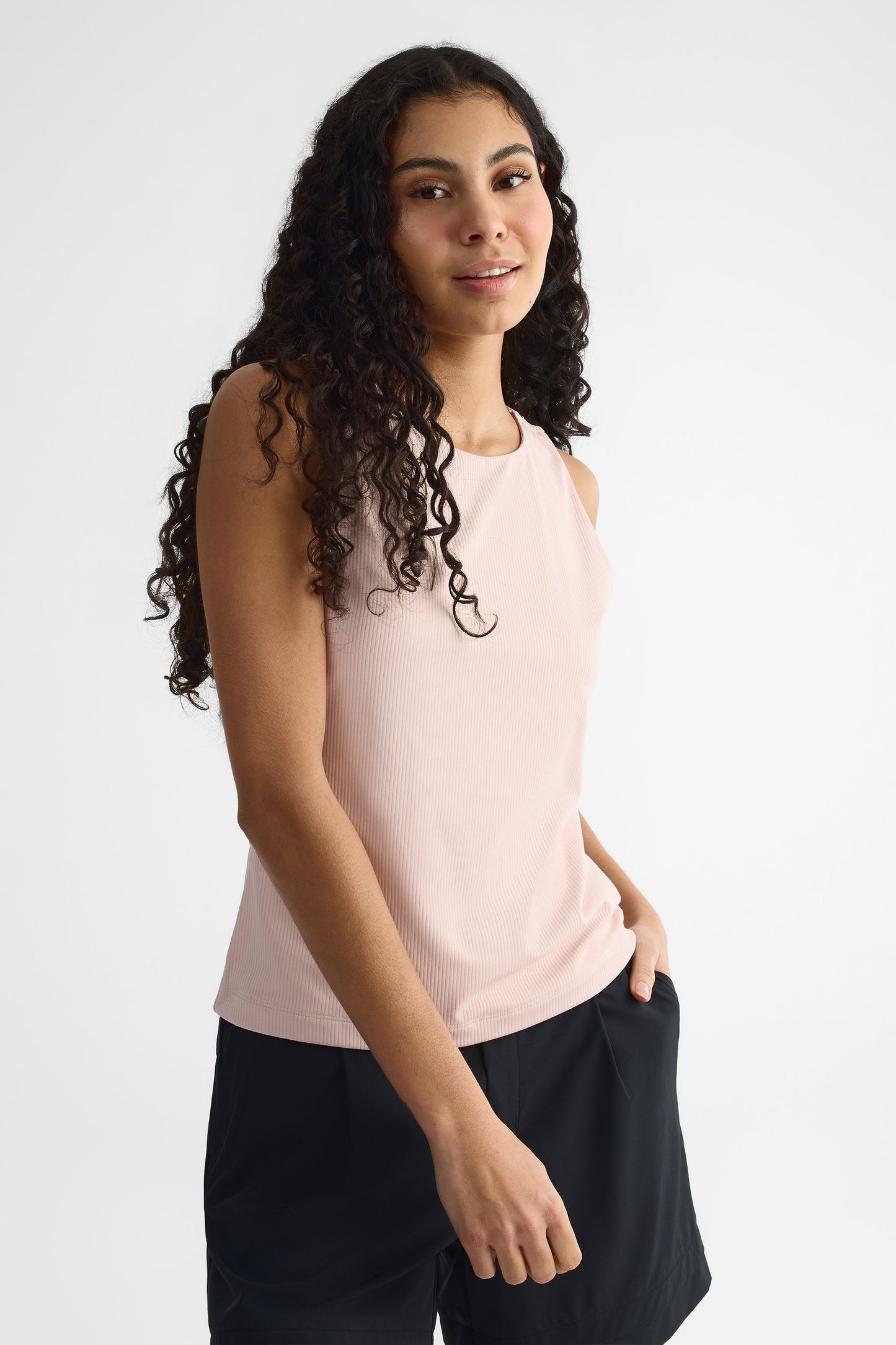 Camisole col rond ajustée - Femme && ROSE