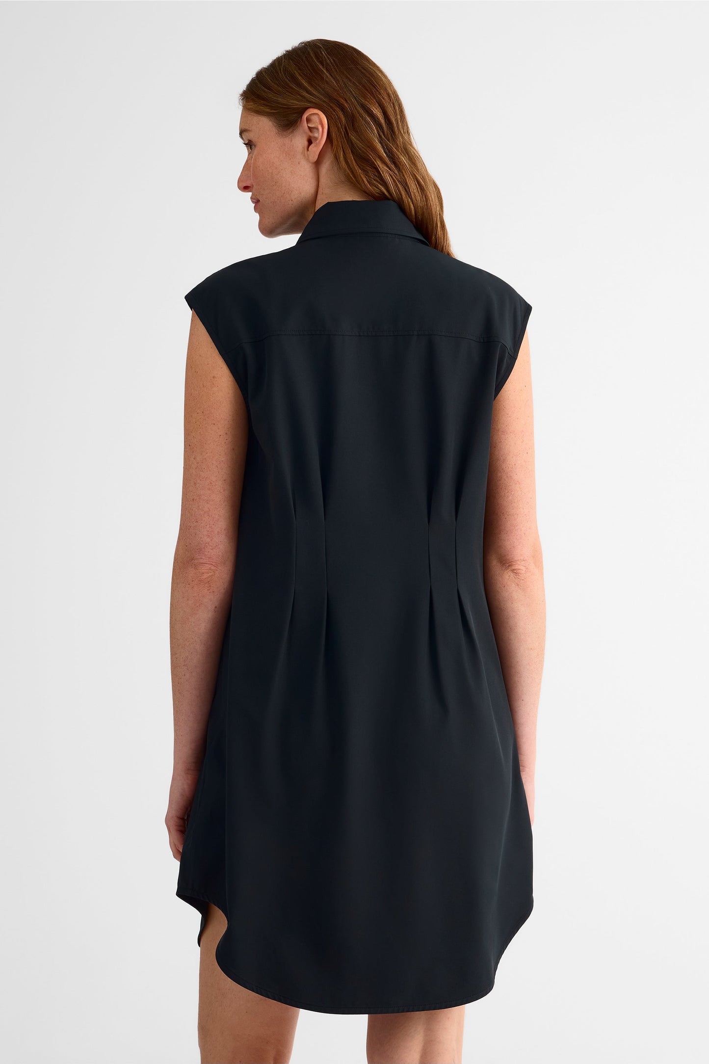 Robe chemise à boutons - Femme && NOIR