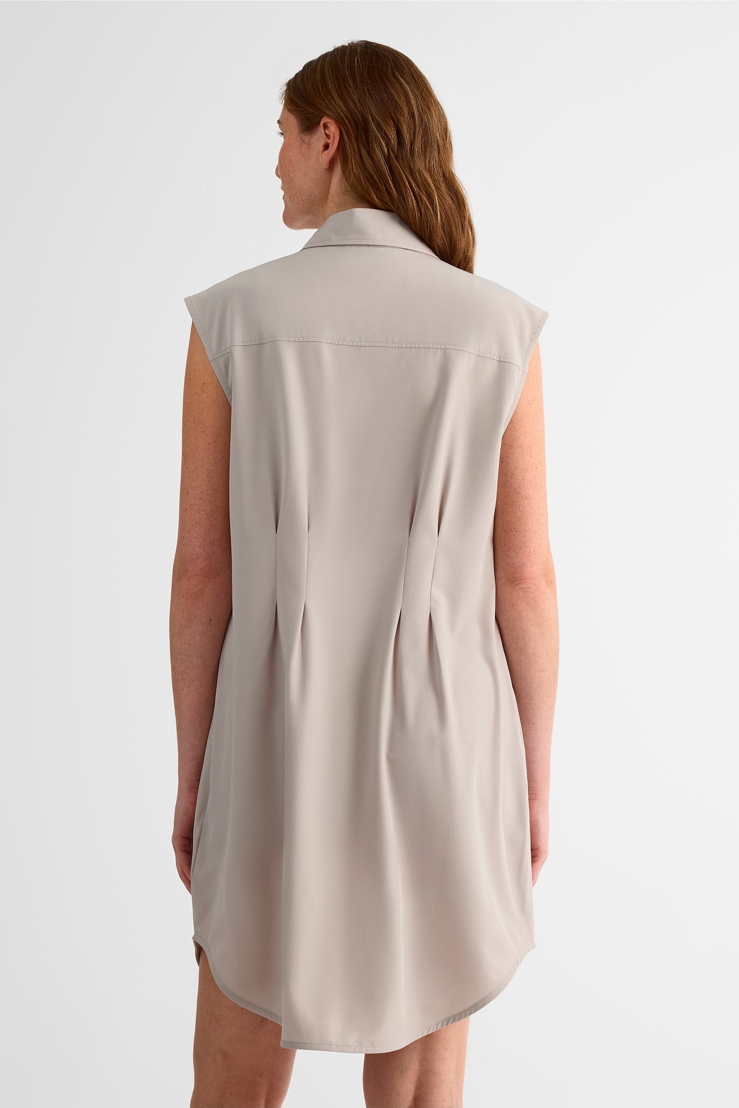 Robe chemise à boutons - Femme && BEIGE