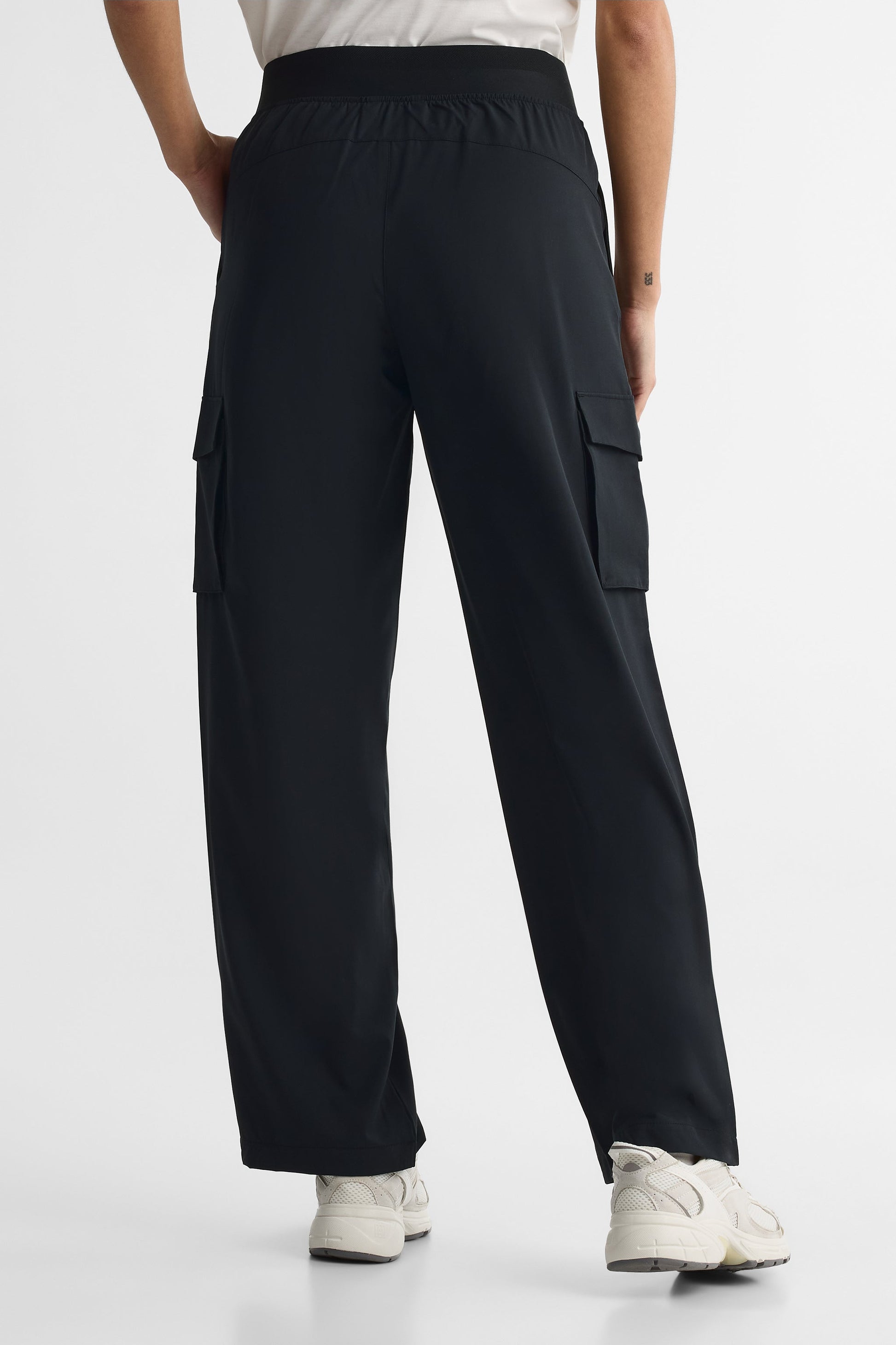 Pantalon cropped large avec poches - Homme && NOIR