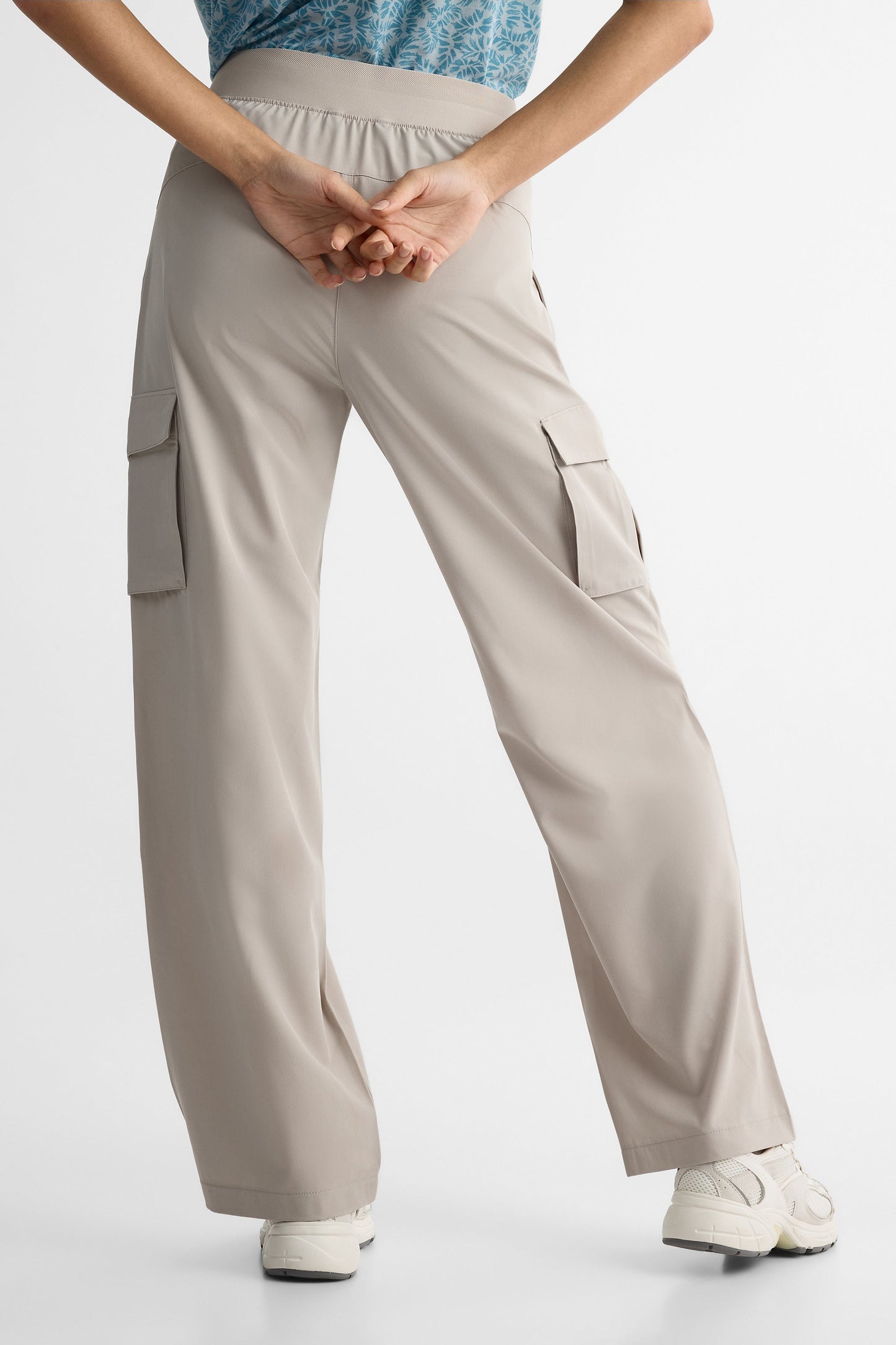 Pantalon cropped large avec poches - Homme && BEIGE