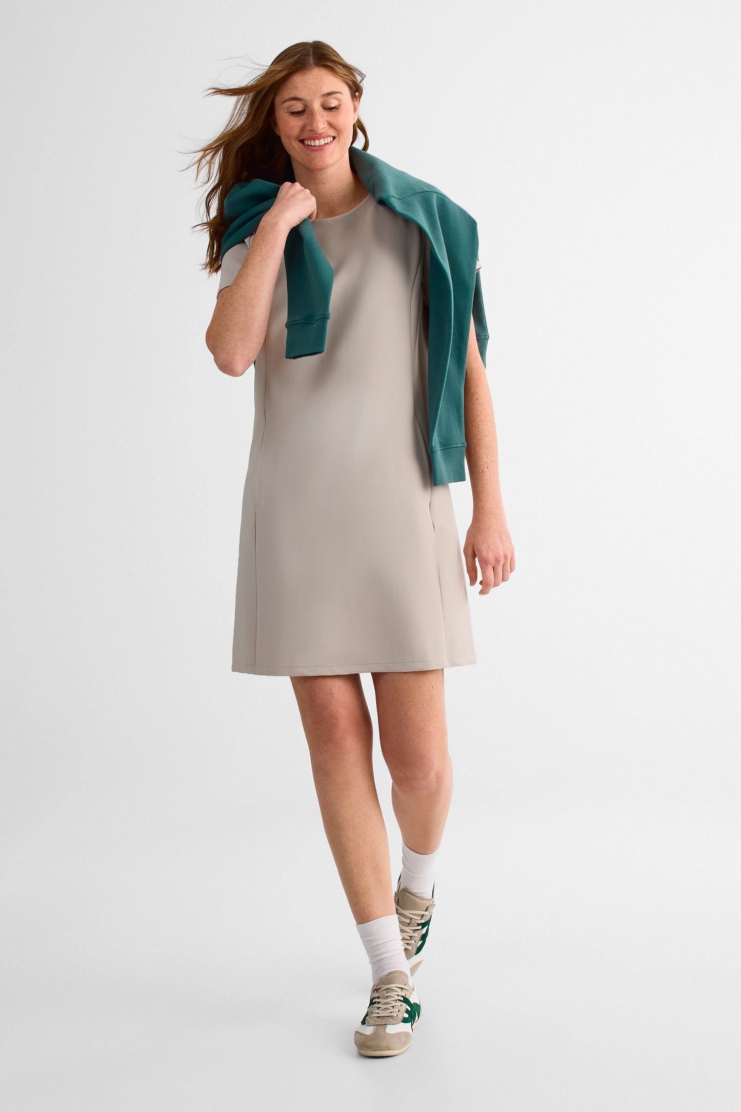 Robe manches courtes - Femme && BEIGE