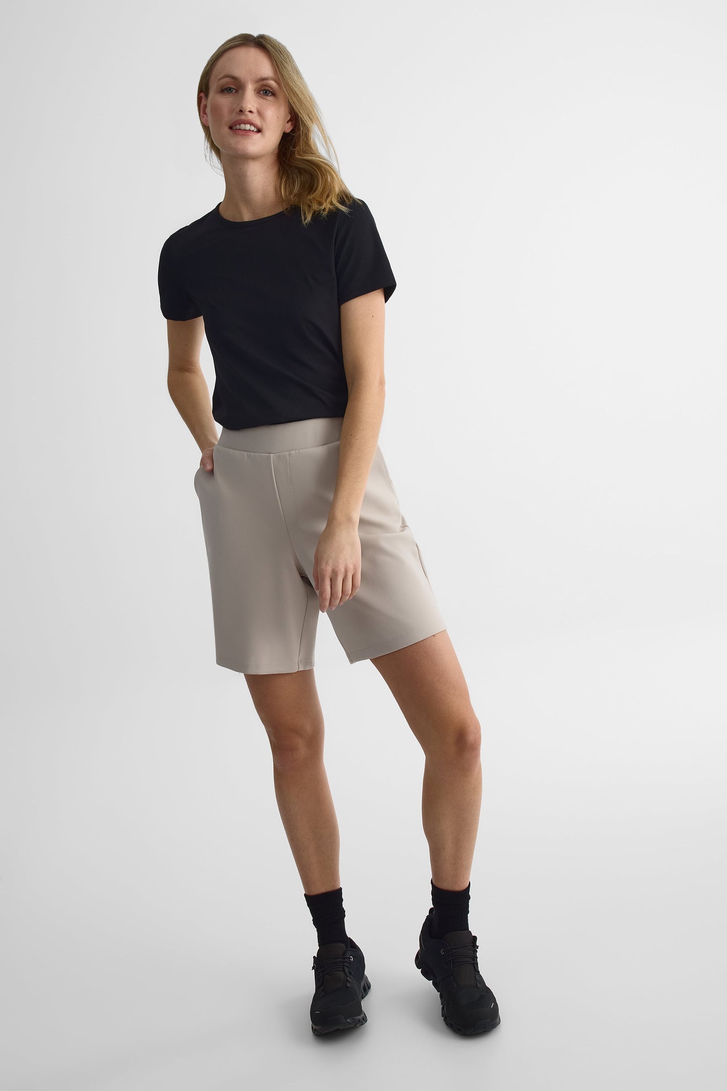 Bermuda ultra extensible - Femme && BEIGE