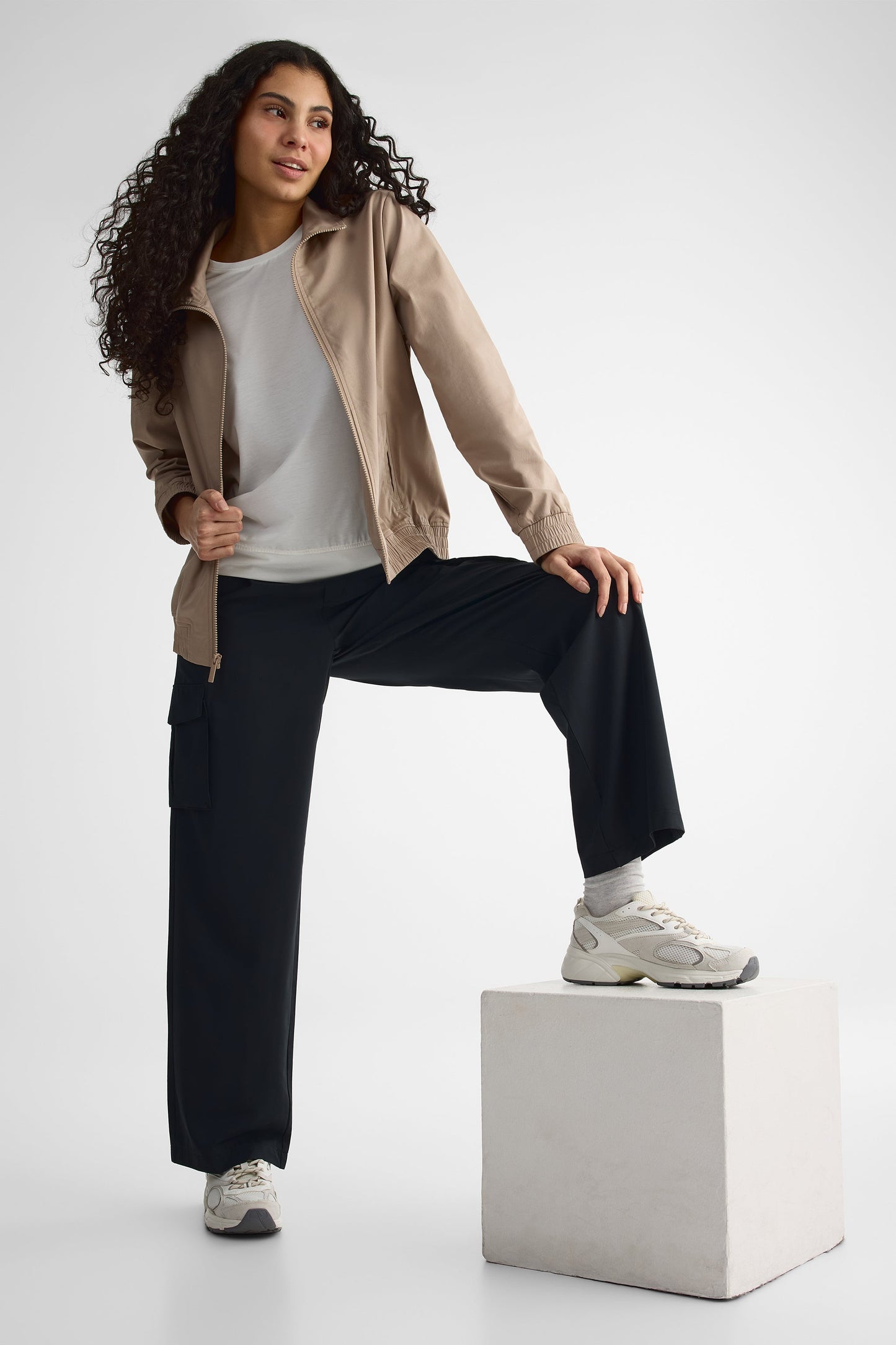 Veste bomber à poches - Femme && BRUN