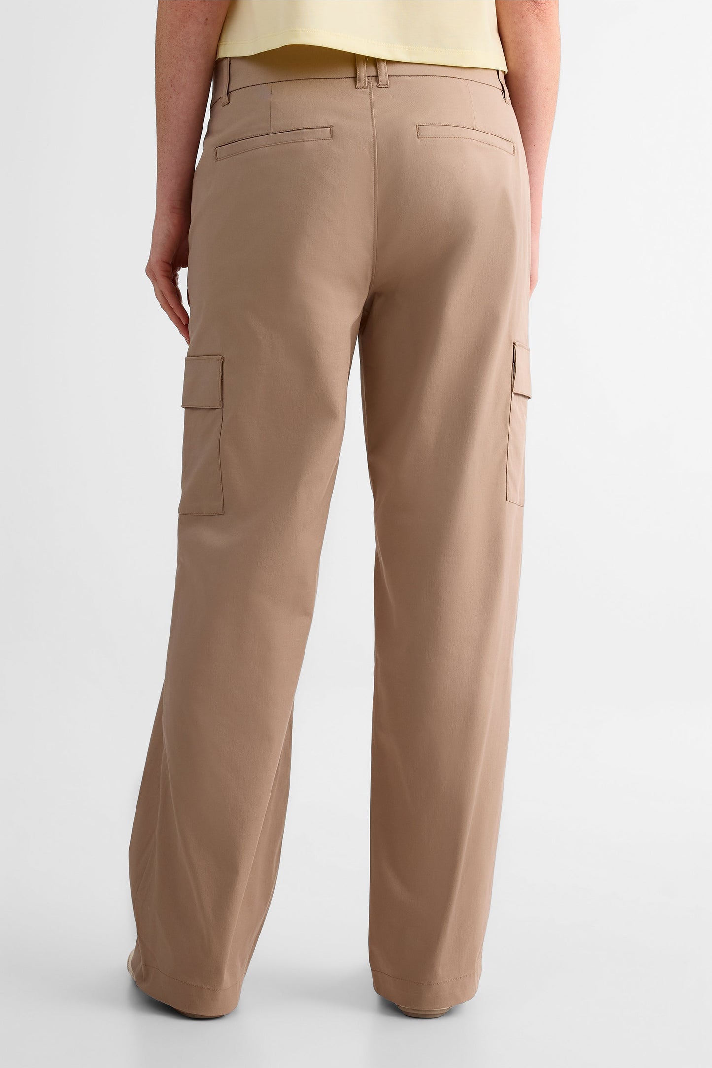 Pantalon jambe large - Femme && BRUN