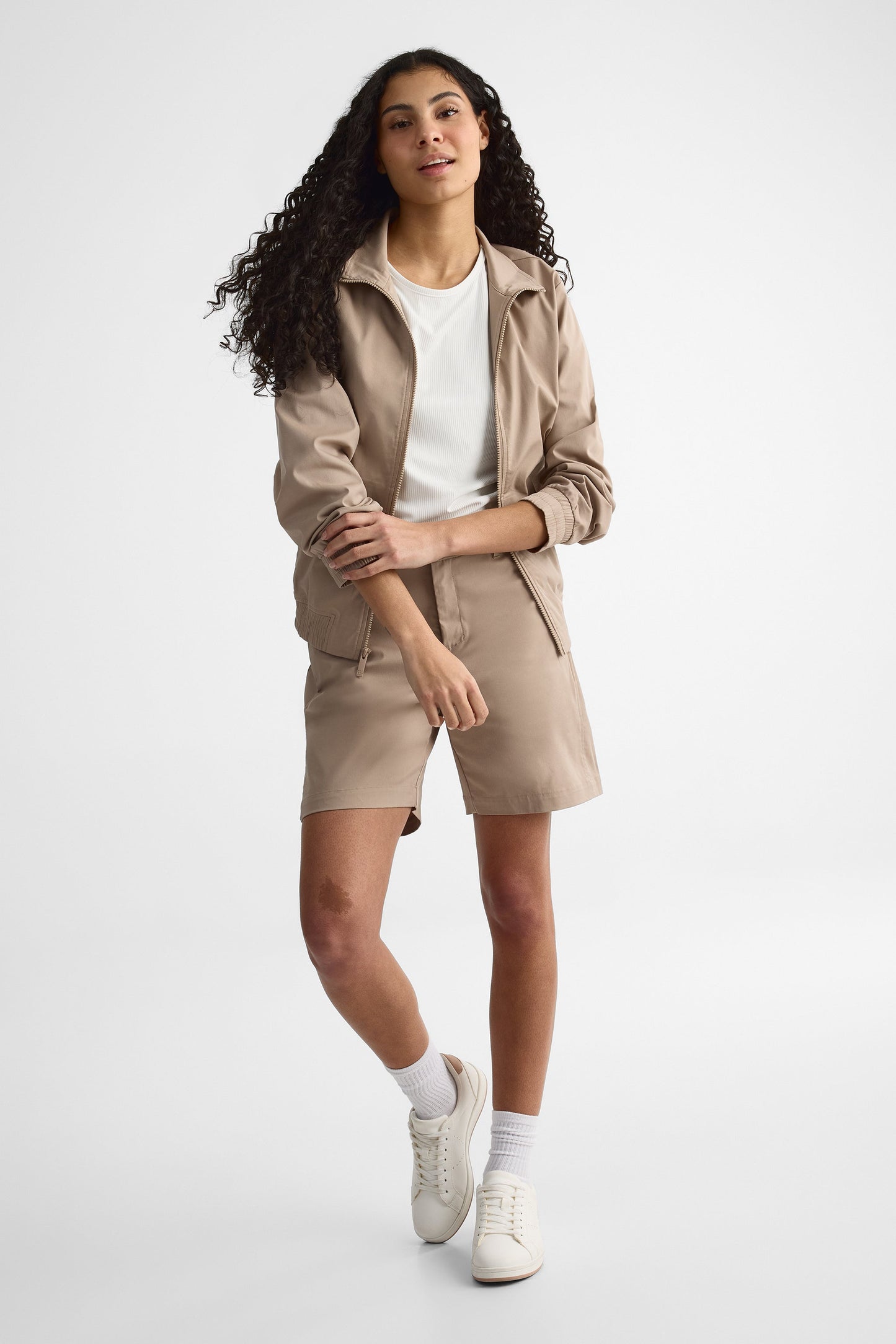Short poches latérales - Femme && BRUN