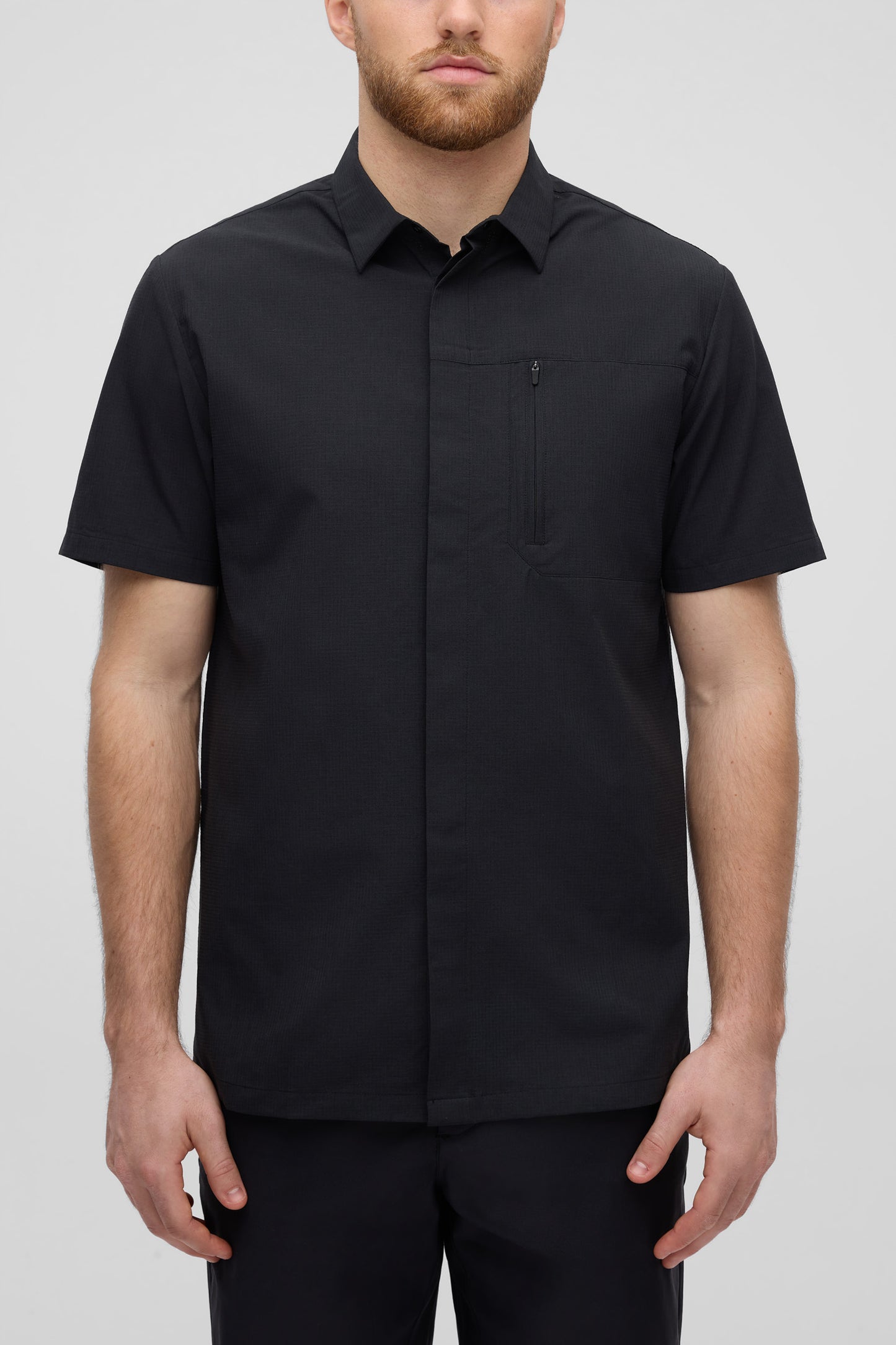 Chemise technique en ripstop - Homme && GRIS FONCE