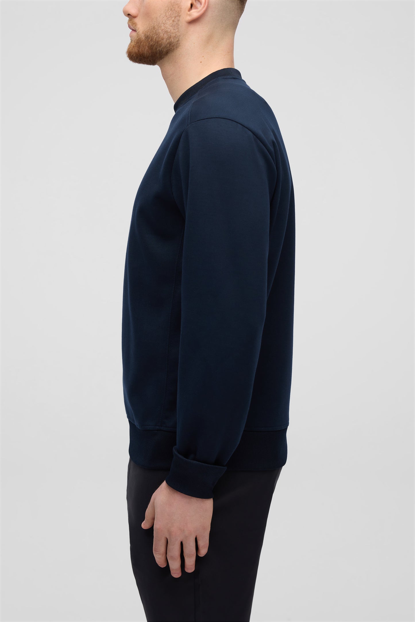 Chandail ouaté respirant en lyocell - Homme && BLEU FONCE