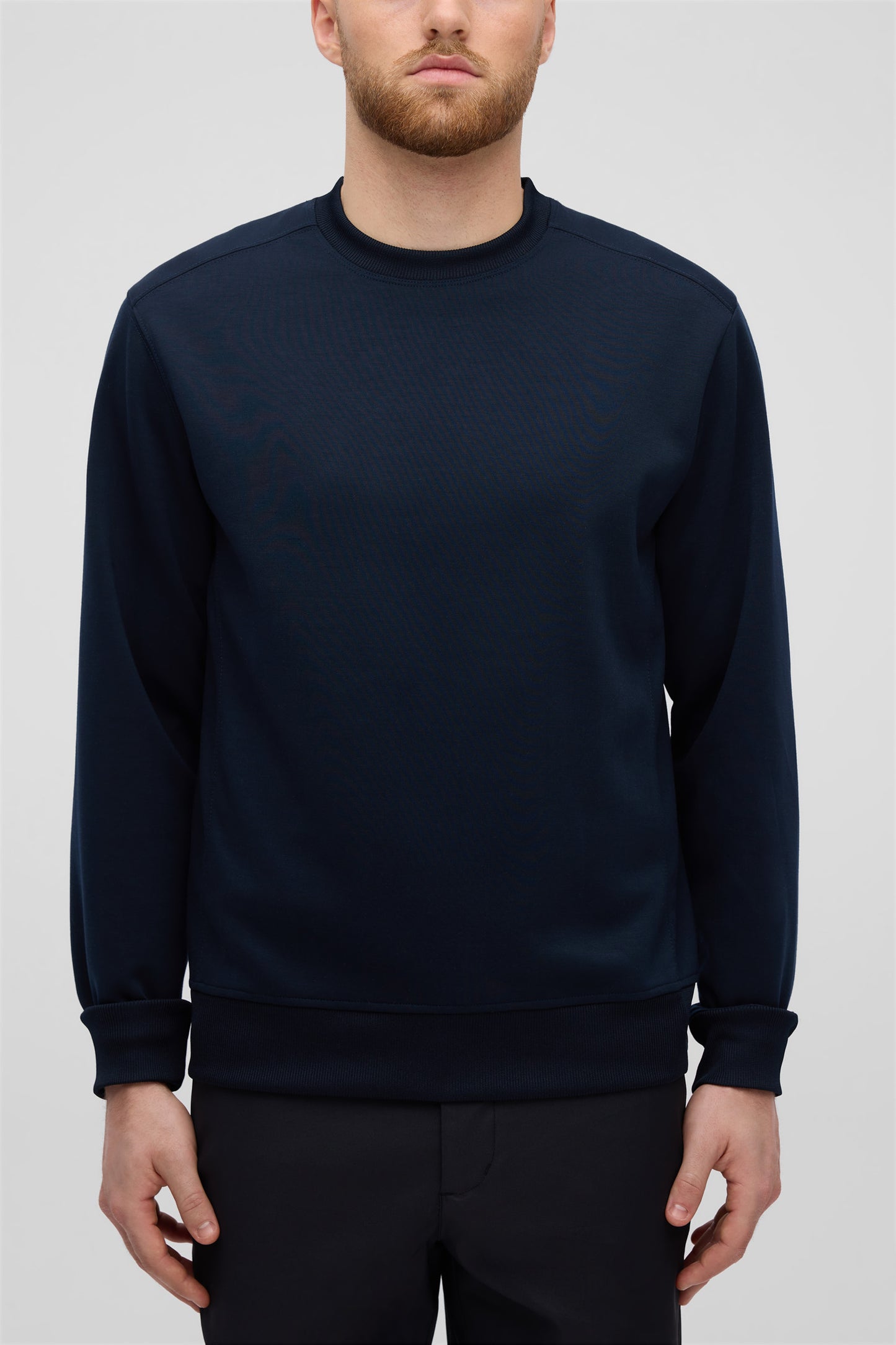 Chandail ouaté respirant en lyocell - Homme && BLEU FONCE