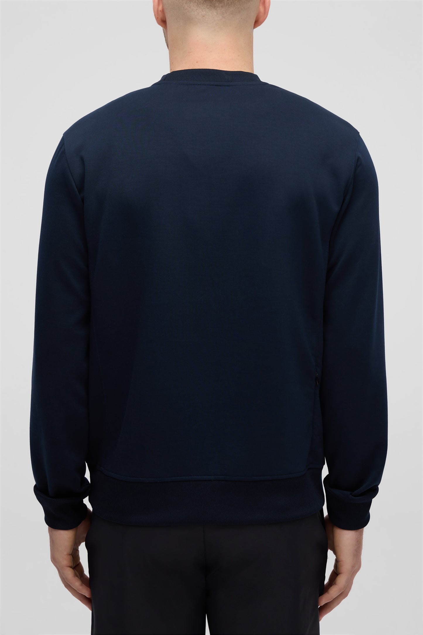 Chandail ouaté respirant en lyocell - Homme && BLEU FONCE