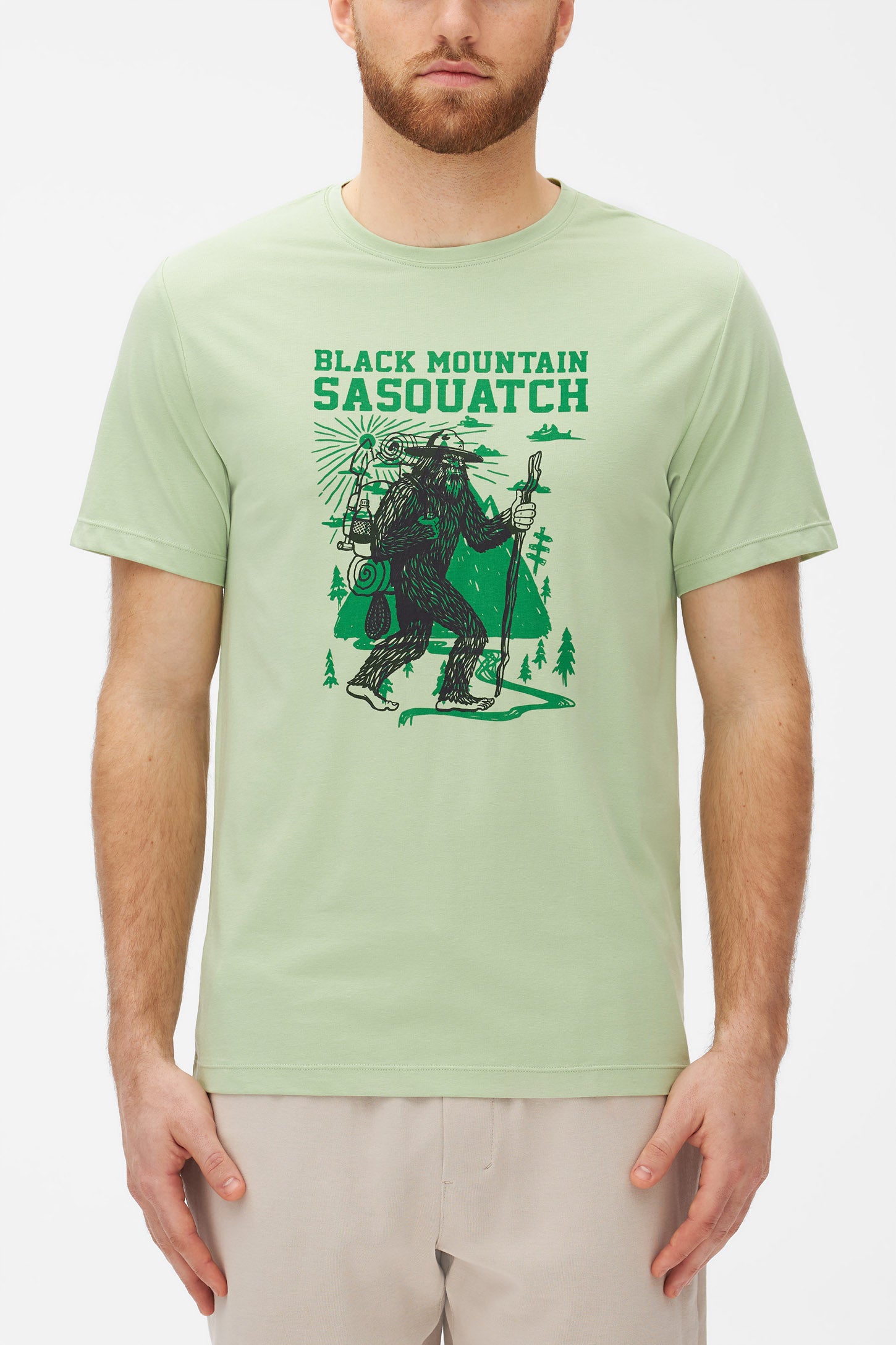 T-shirt technique respirant en bambou - Homme && VERT