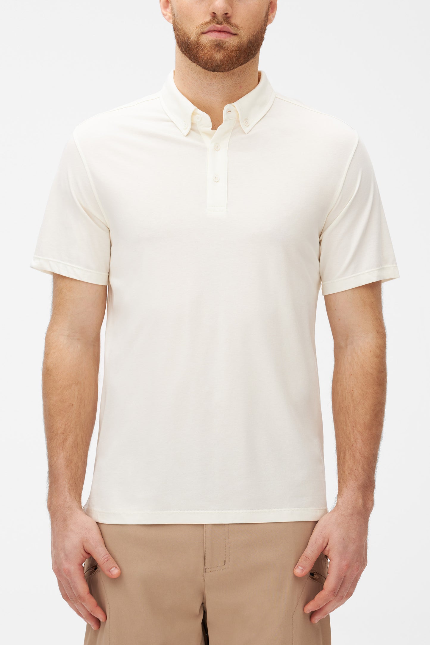 Polo technique respirant en bambou - Homme && BEIGE